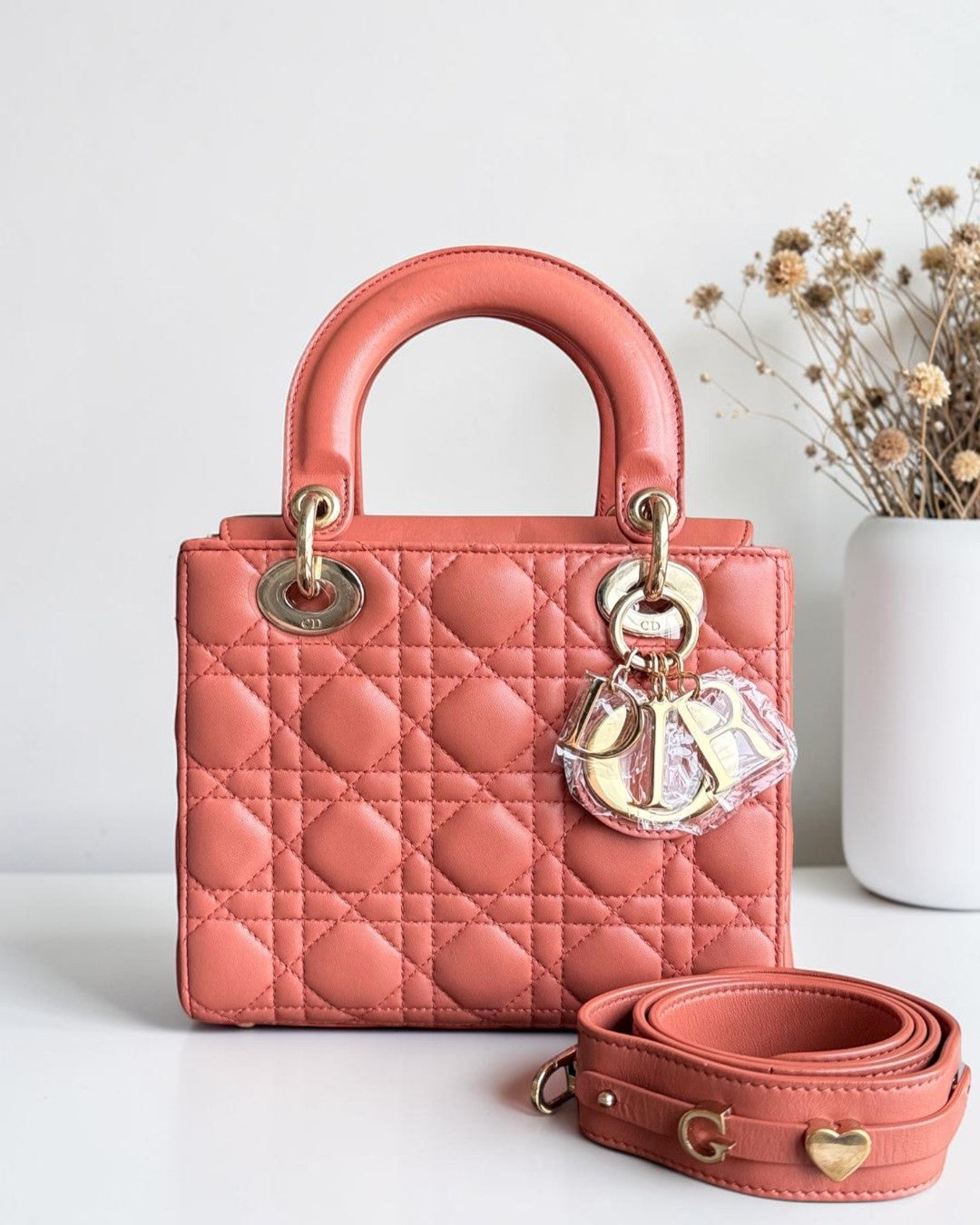 Dior Lady Small ABC Flap - Cannage Lambskin Caramel Gold Hardware MyABC