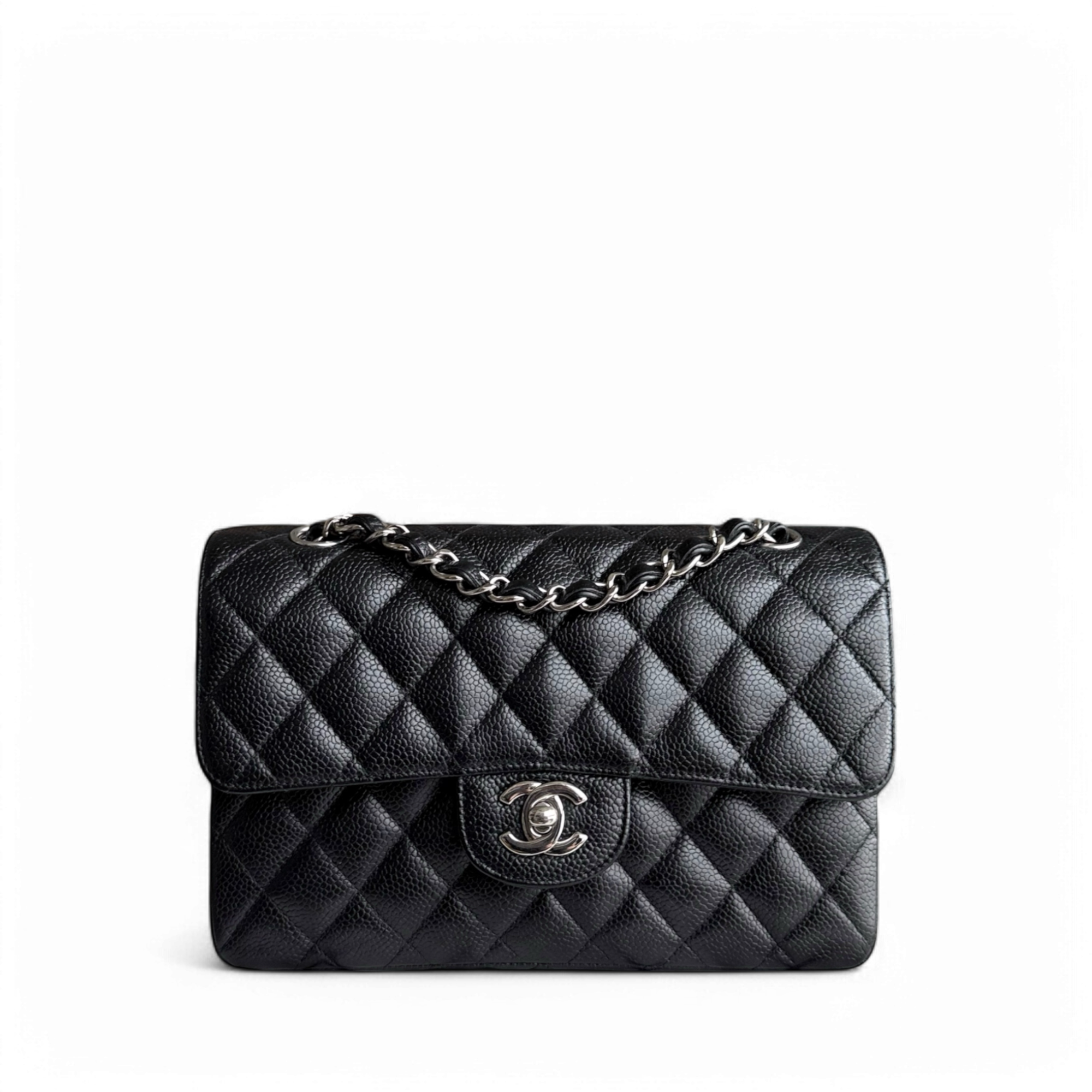 Chanel Classic Flap Small - Caviar 23CM Quilted Black Silver Hardware