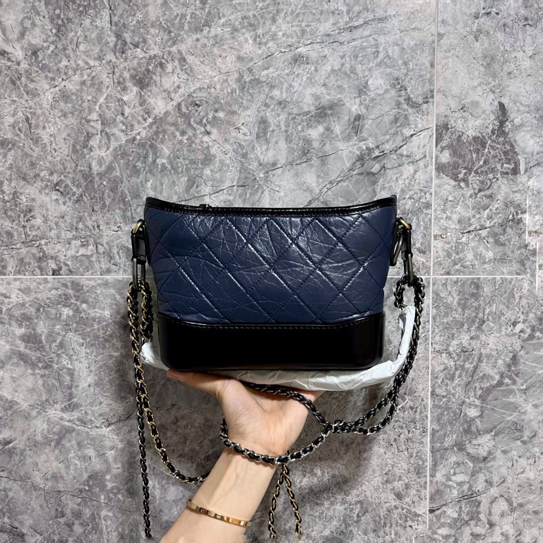 BNIB Chanel Small Gabrielle Calfskin Navy Blue No 29 - Luxury Evermore