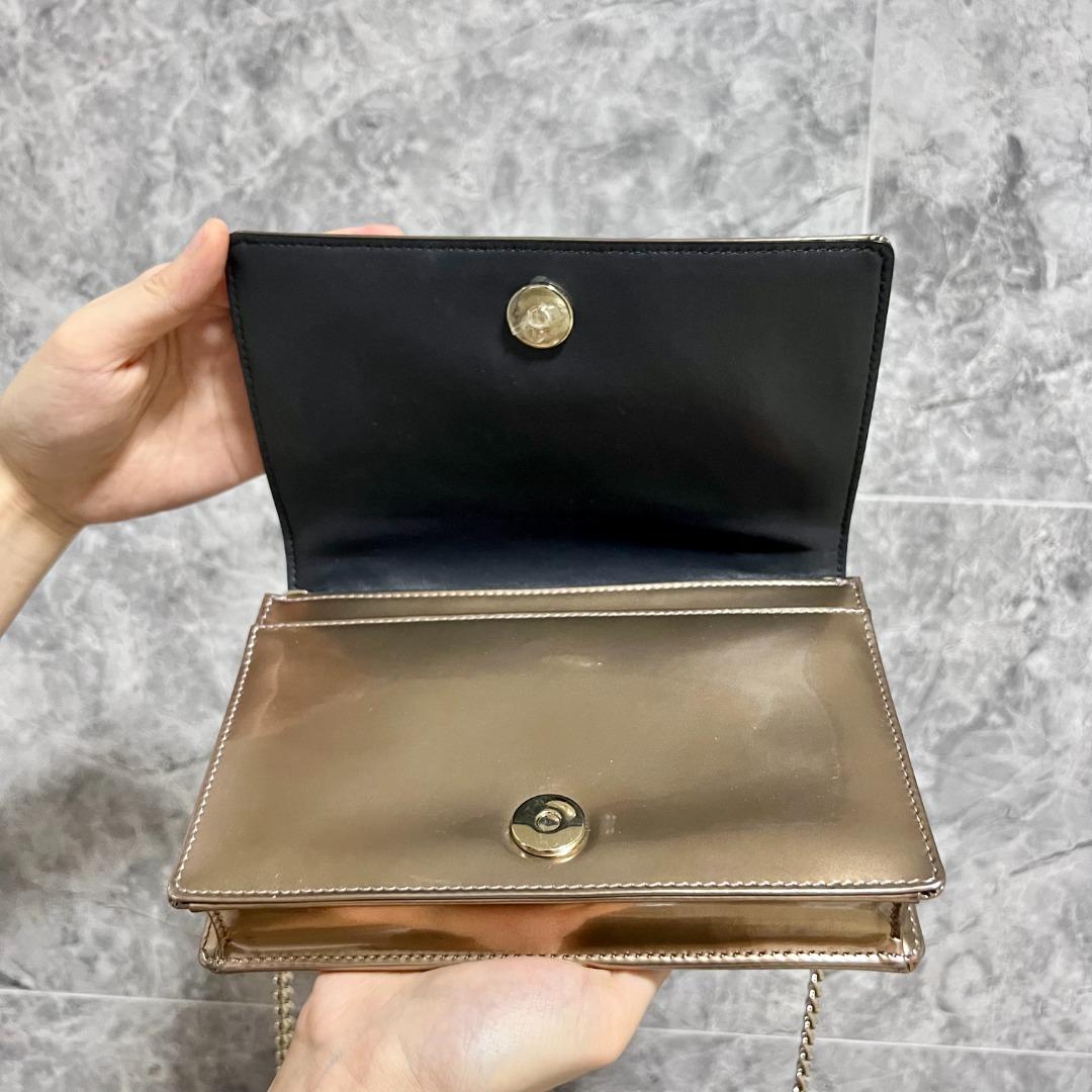 BNIB Dior Diorama Gold WOC Wallet On Chain - Luxury Evermore