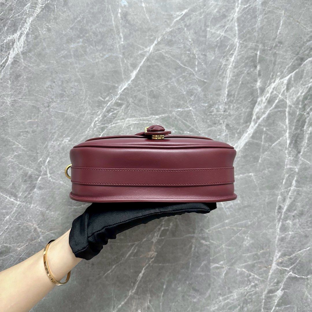 *Brand new*Dior Bobby Medium Flap Leather Burgundy - Luxury Evermore