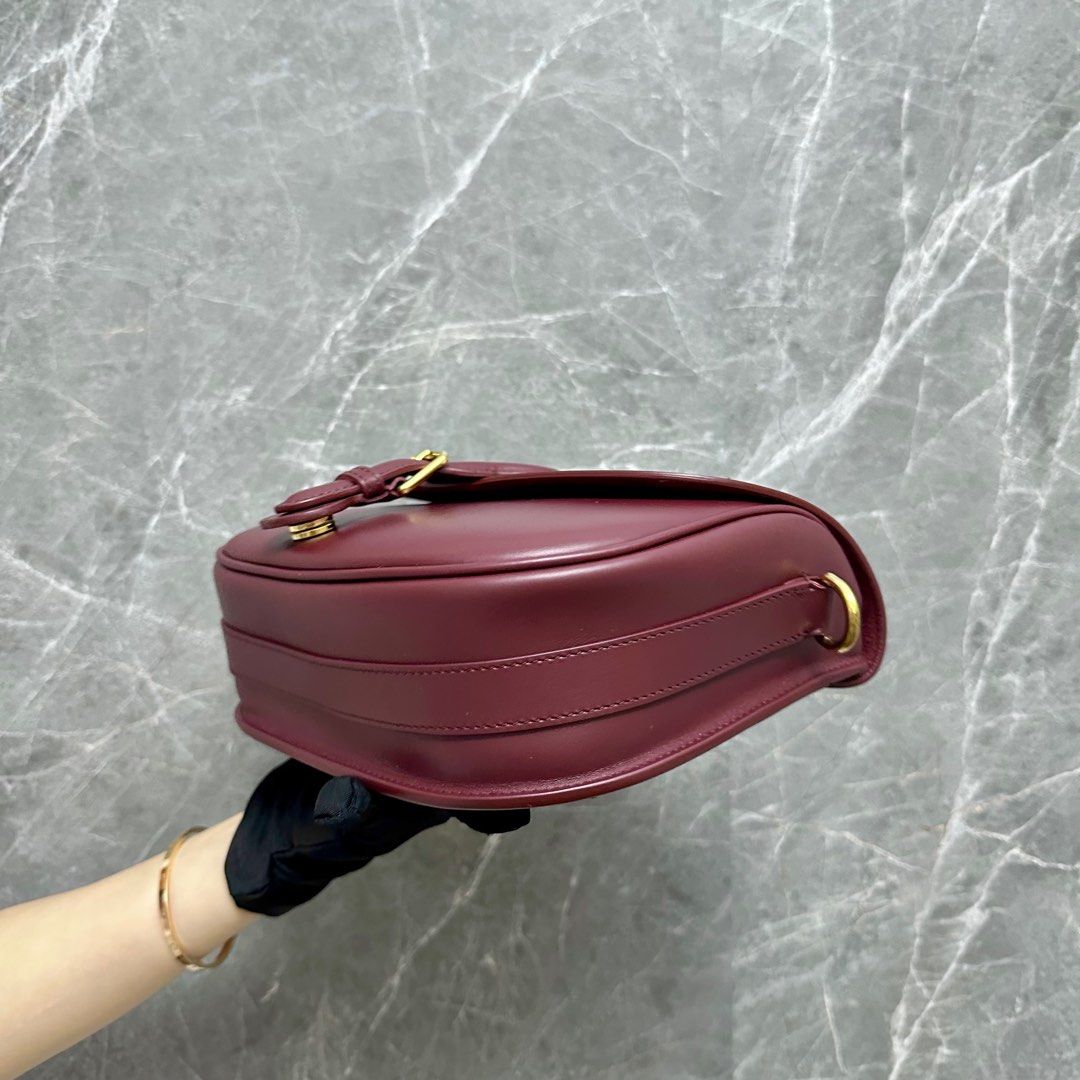 *Brand new*Dior Bobby Medium Flap Leather Burgundy - Luxury Evermore