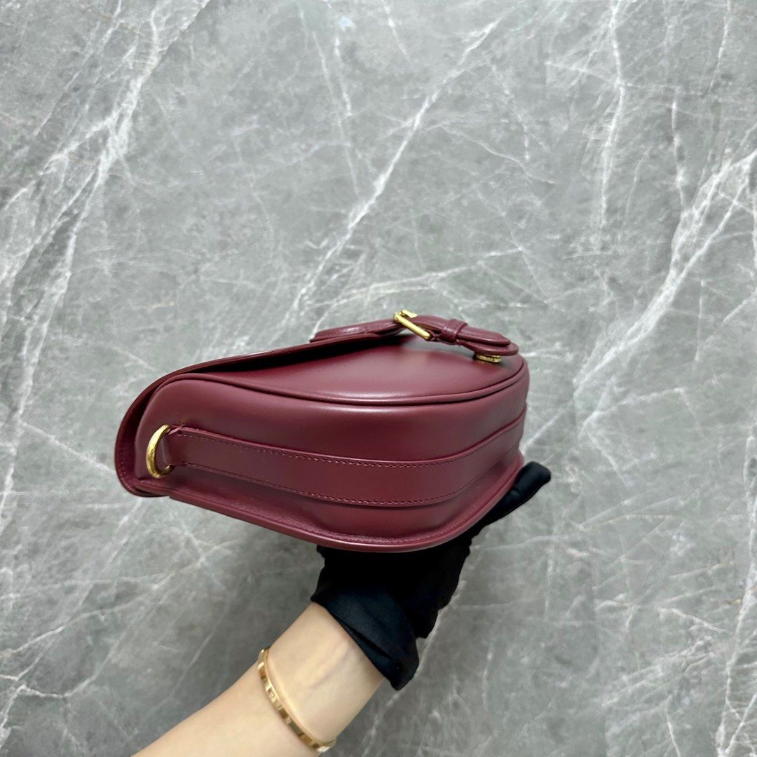 *Brand new*Dior Bobby Medium Flap Leather Burgundy - Luxury Evermore