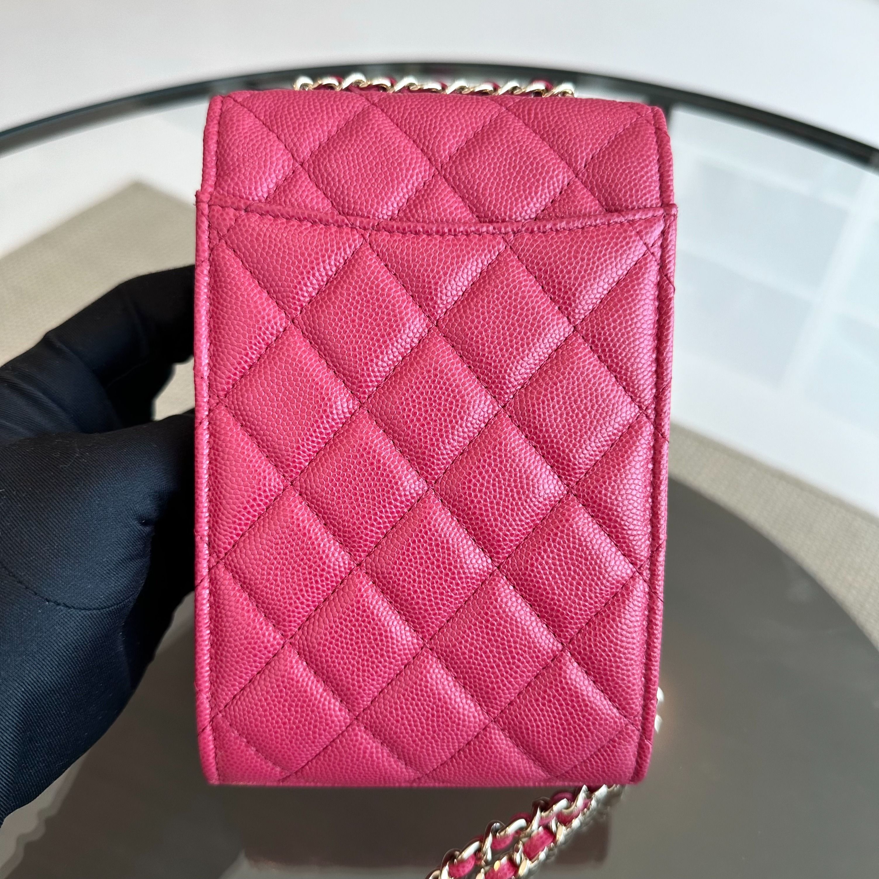 *Brand New, Receipt Full Set* Chanel Caviar Phone Holder Chain Shoulder Bag No 29