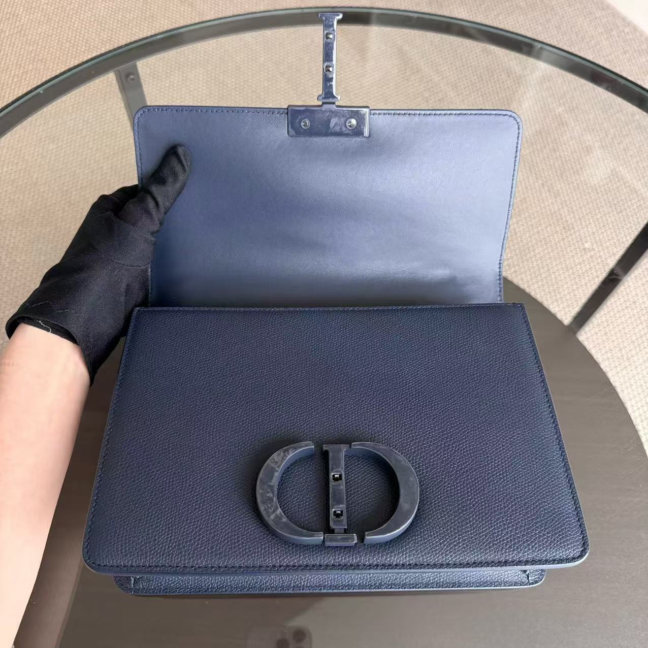 *Unused* Dior 30 Montaigne - Grained Calfskin So Blue Hardware