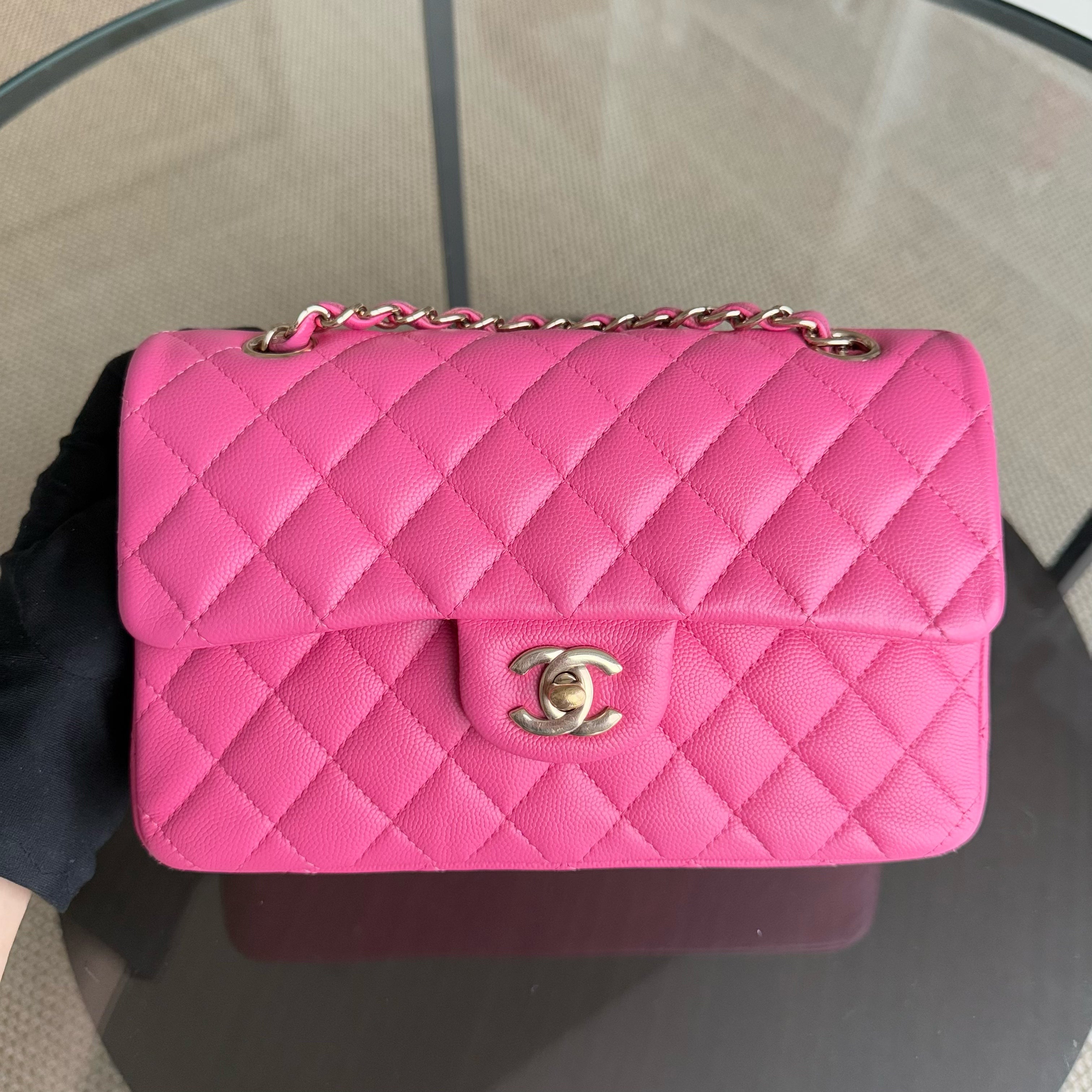 Chanel Classic Flap Small - Caviar Quilted Hot Pink Gold Hardware Series 30