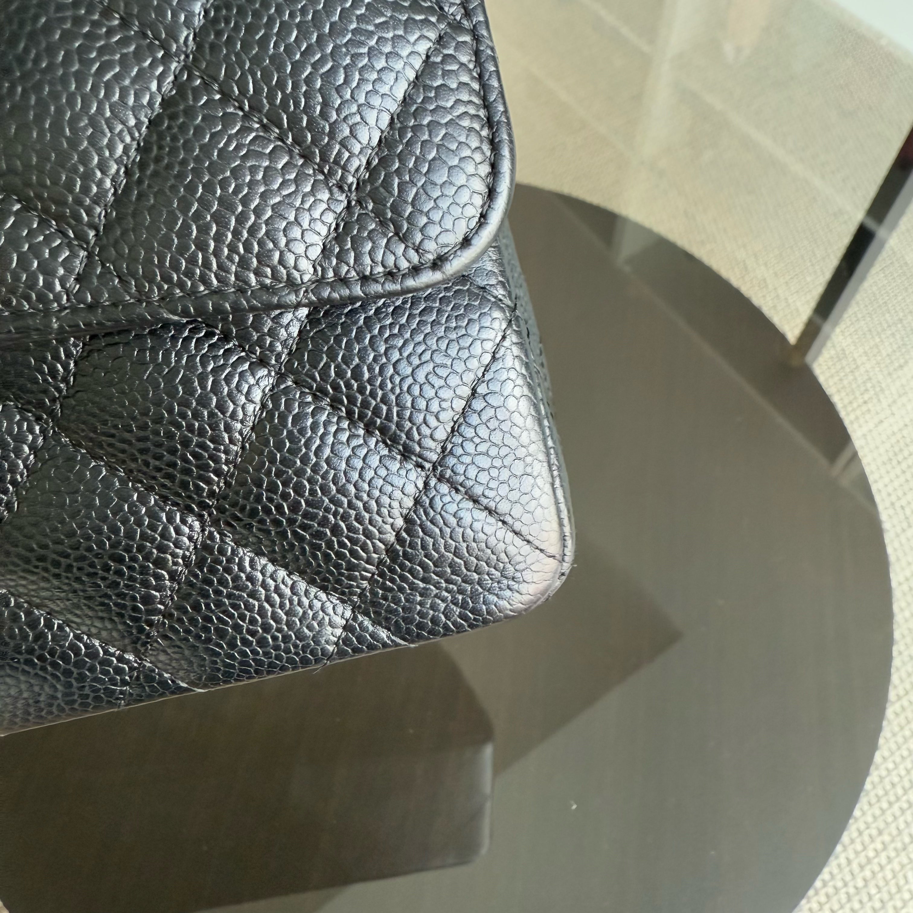 Chanel Classic Flap Small - Caviar 23CM Quilted Black Silver Hardware Series 15