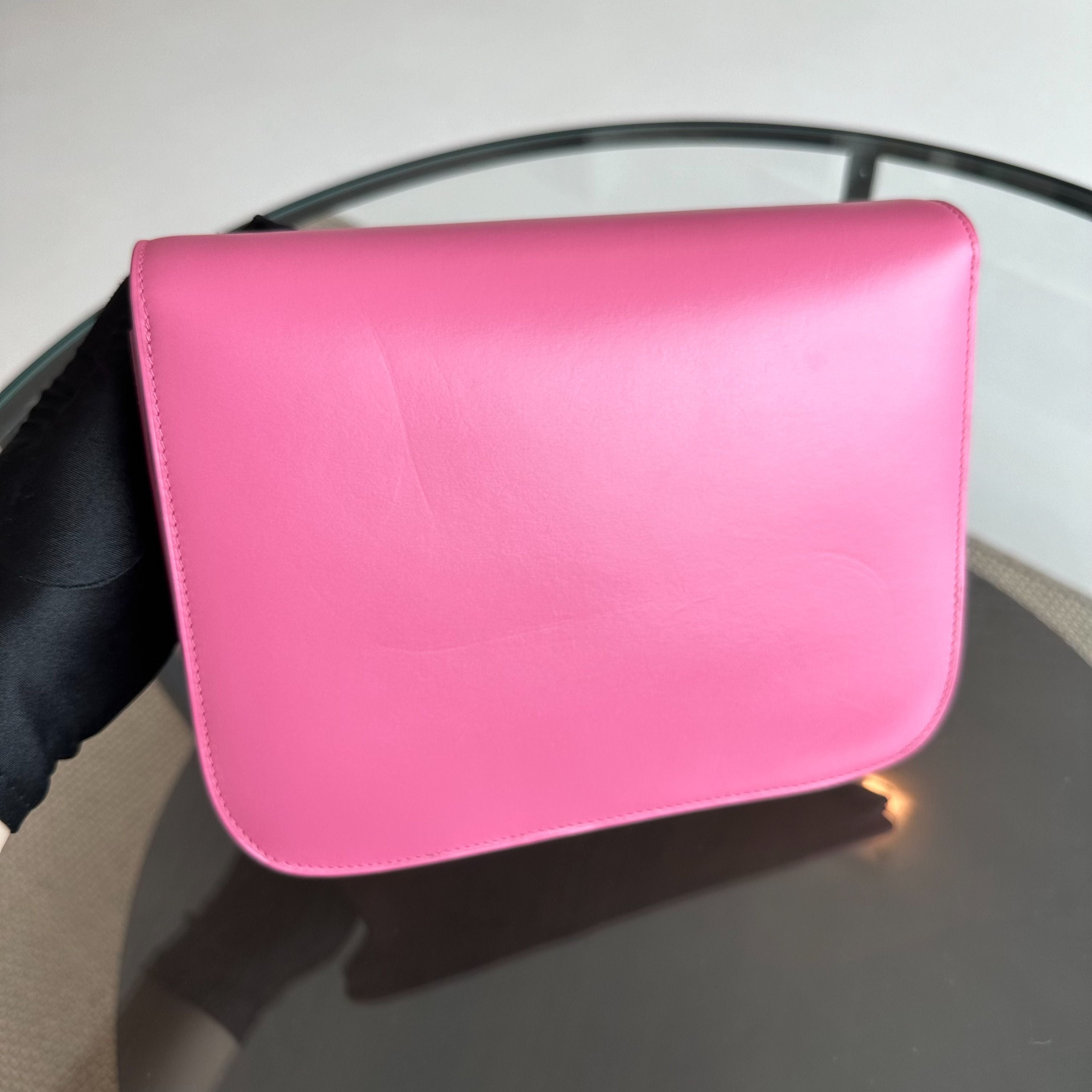 Celine Classic Box Medium Smooth Calfskin Leather Pink GHW - Luxury Evermore