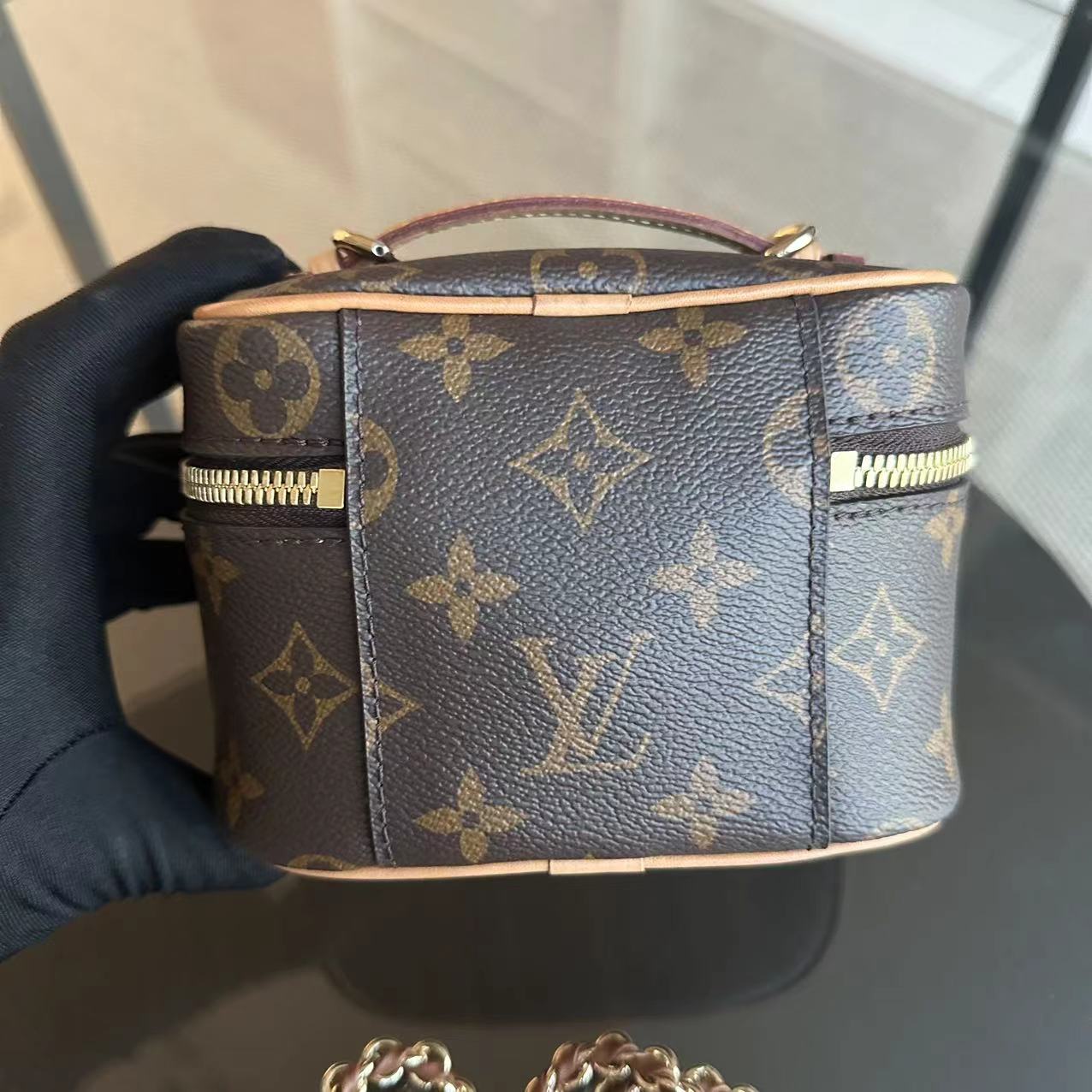 *Full Set, Receipt* LV Nano Nice Monogram Vanity Case Louis Vuitton