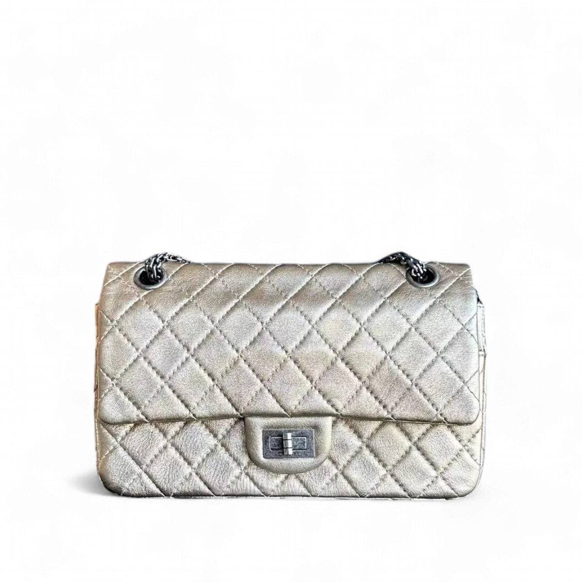 Chanel 2.55 Small - 225 Reissue 24CM Quilted Calfskin Metallic Gold RSHW No 19