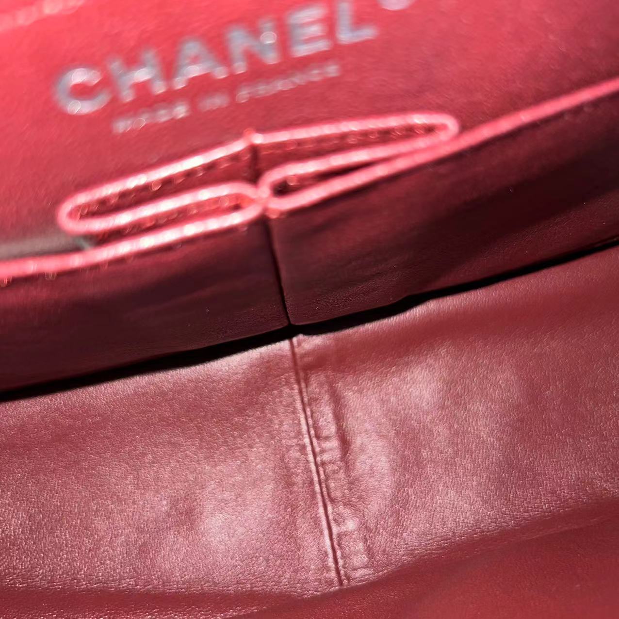 Chanel 2.55 Reissue 226 Medium Quilted Glazed Calfskin Burgundy Silver Hardware Series 13 - Luxury Evermore