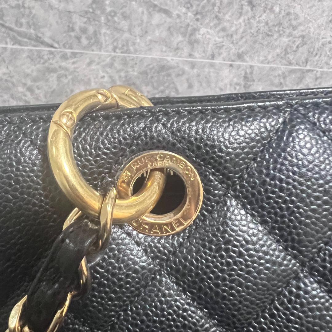 Chanel Black Grand Shopping Tote GST with Hard Hardware Caviar - Luxury Evermore