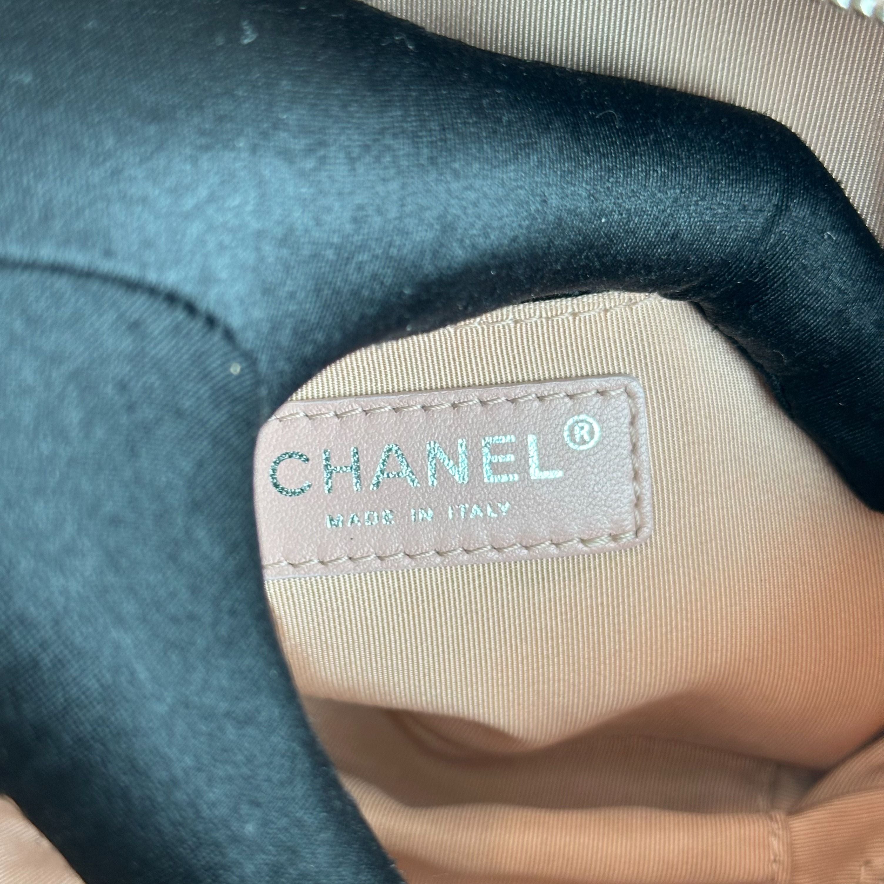 Chanel Box Camera Quilted Goatskin Beige SHW No 24 - Luxury Evermore