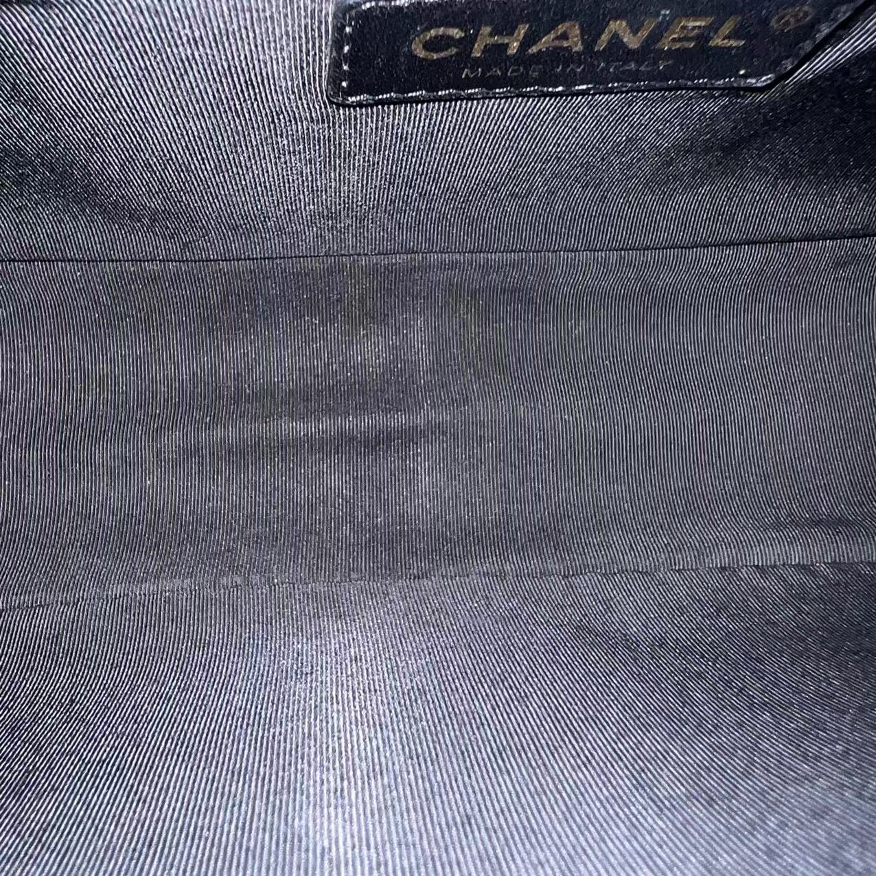 Chanel Boy Old Medium 25CM Quilted Lambskin Black Leboy Golden Hardware Series 23 - Luxury Evermore