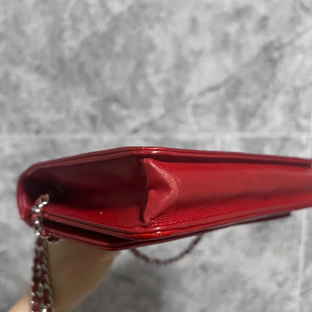 Chanel Camellia Wallet On Chain WOC Red No 14 - Luxury Evermore