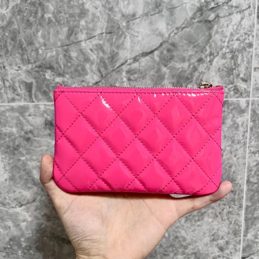 Chanel Card Holder Pink Patent Leather No 29 - Luxury Evermore