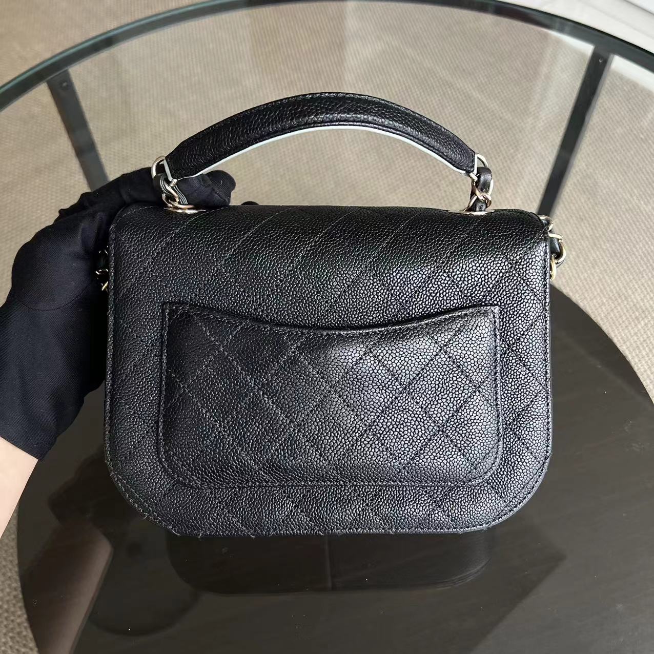 Chanel Caviar Cuba Coco Quilted Calfskin Cross Body Black GHW No 25 - Luxury Evermore