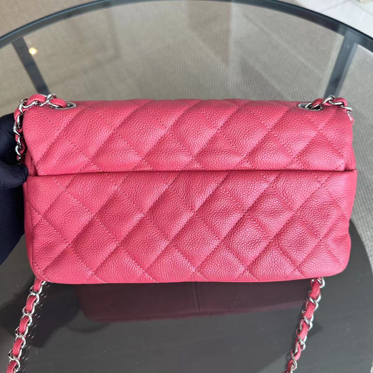 Chanel Caviar Easy Flap Zipper Quilted Calfskin Small Pink SHW No 20 - Luxury Evermore