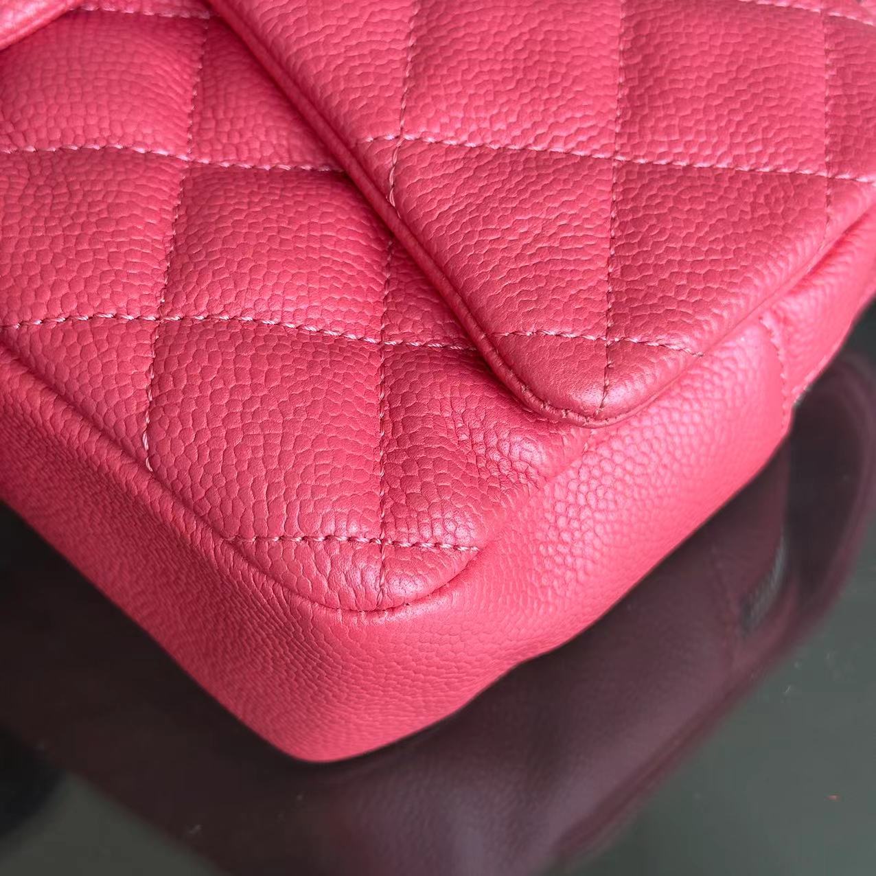 Chanel Caviar Easy Flap Zipper Quilted Calfskin Small Pink SHW No 20 - Luxury Evermore