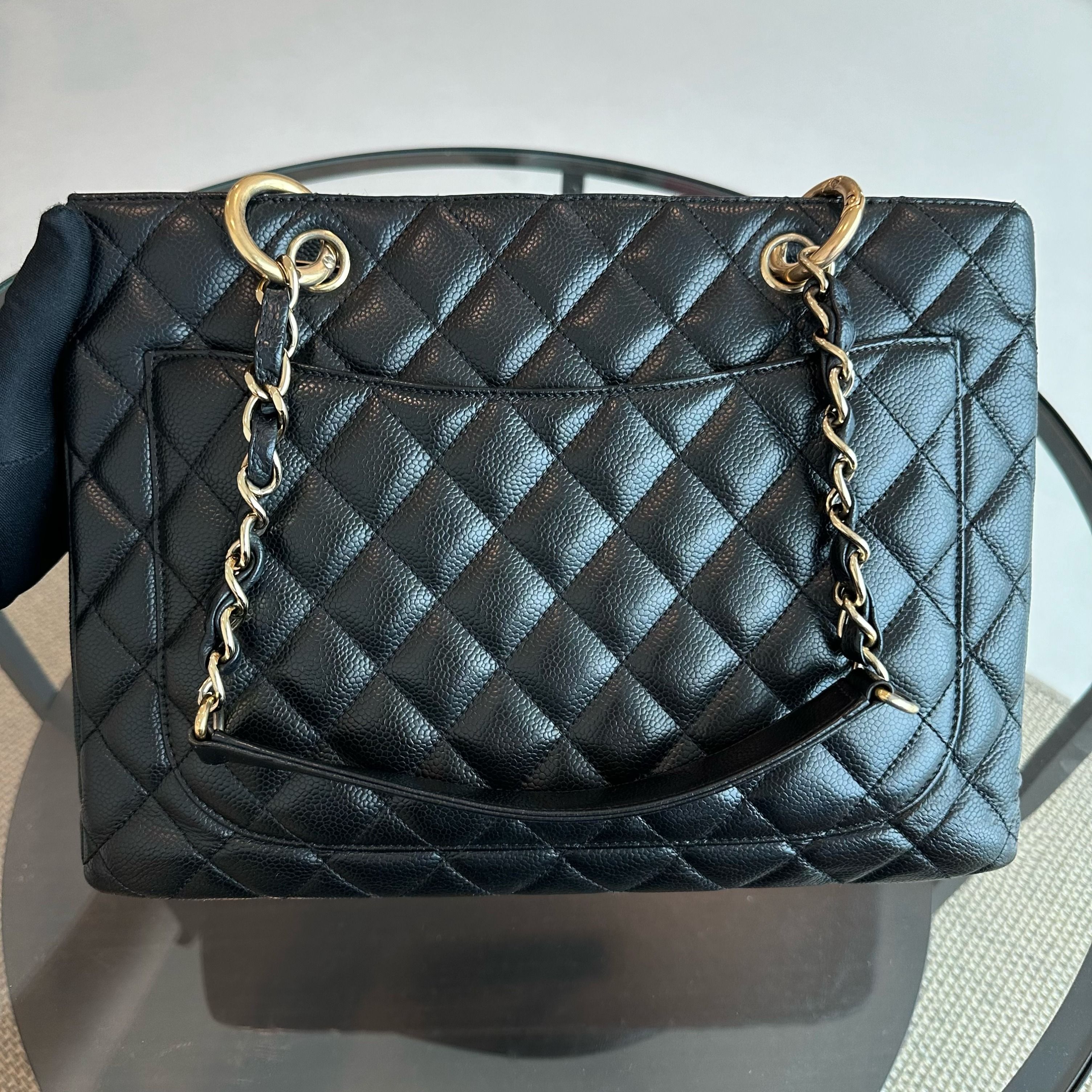 Chanel Caviar GST Grand Shopping Tote Quilted Black GHW No 12 - Luxury Evermore