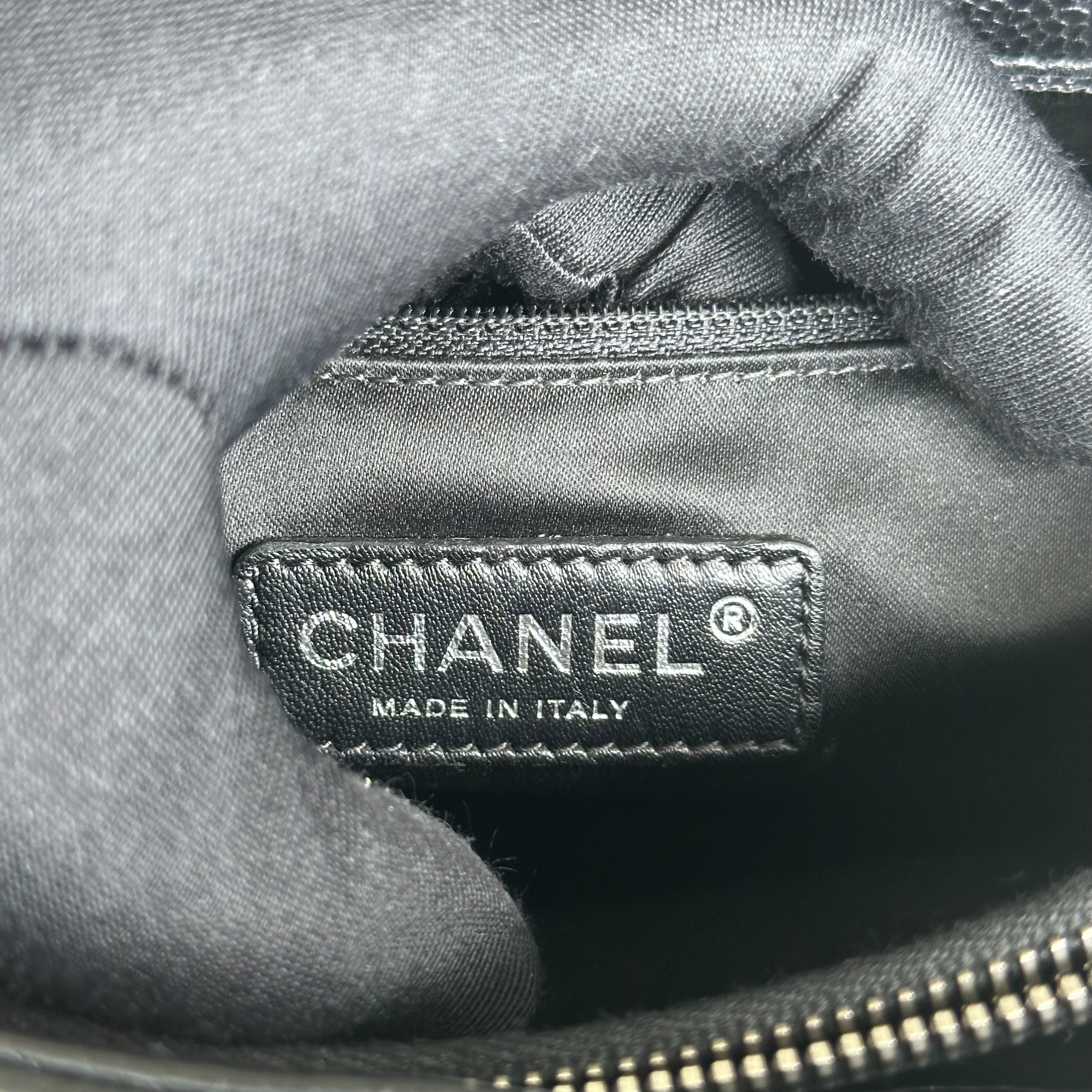 Chanel Caviar GST Grand Shopping Tote Quilted Calfskin Black SHW No 13 - Luxury Evermore