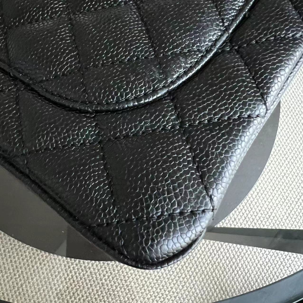 Chanel Caviar GST Grand Shopping Tote Quilted Grained Calfskin Silver Hardware Series 13 - Luxury Evermore