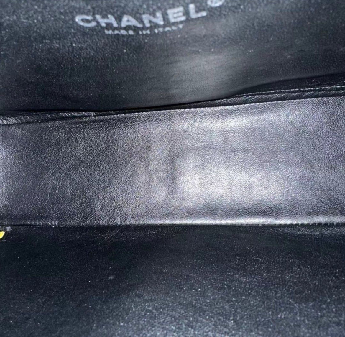 Chanel Caviar Jumbo Classic Flap Single Flap Quilted Grained Calfskin Black Silver Hardware Series 24 - Luxury Evermore