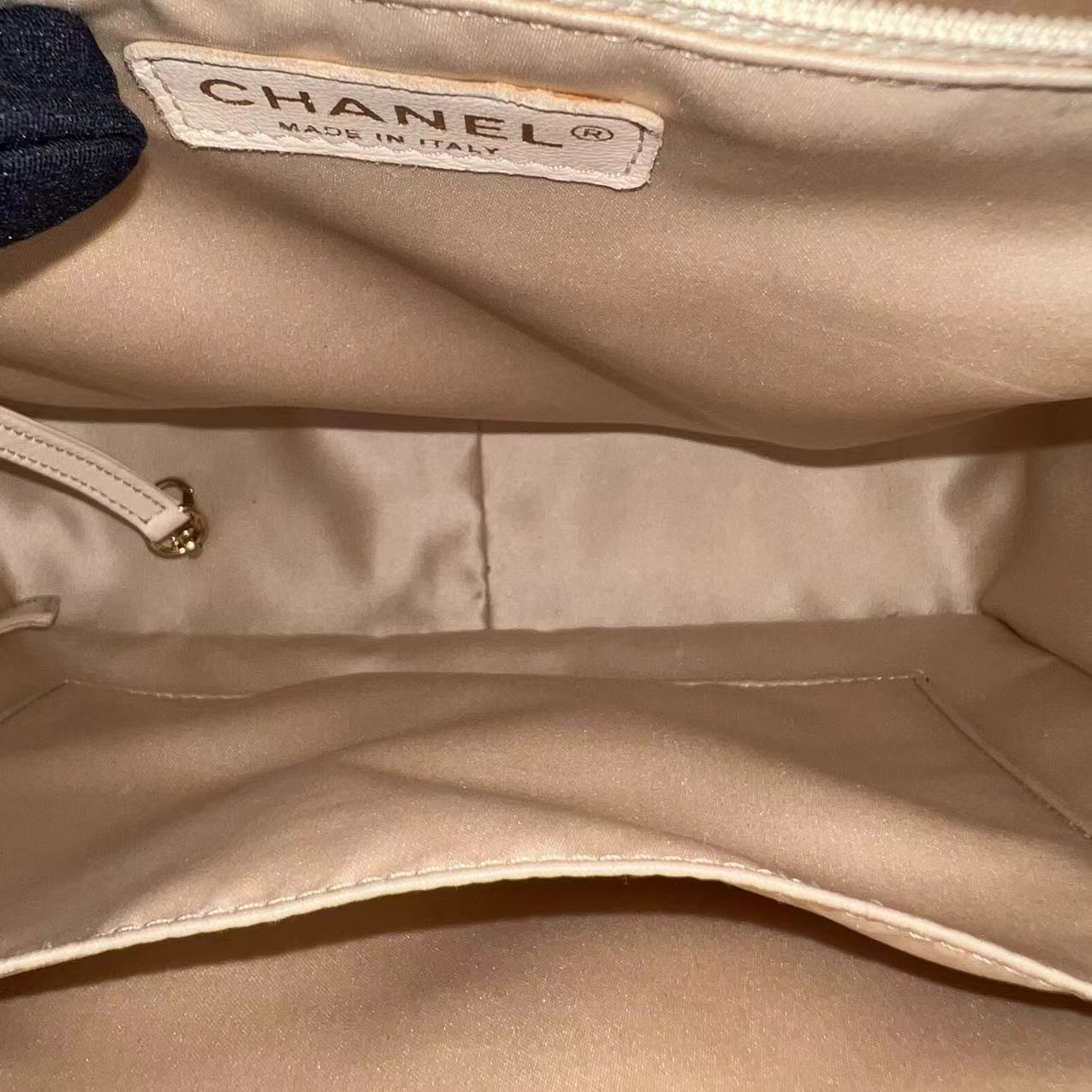 Chanel Caviar PST Petite Shopping Tote Quilted Grained Calfskin Beige Golden Hardware Series 14 - Luxury Evermore