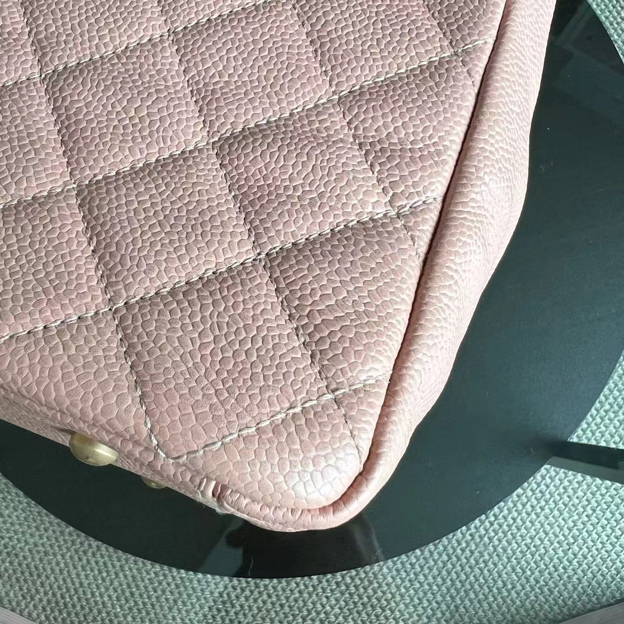 Chanel Caviar PTT Petite Timeless Tote Quilted Grained Calfskin Sakura Pink Golden Hardware Series 6 - Luxury Evermore