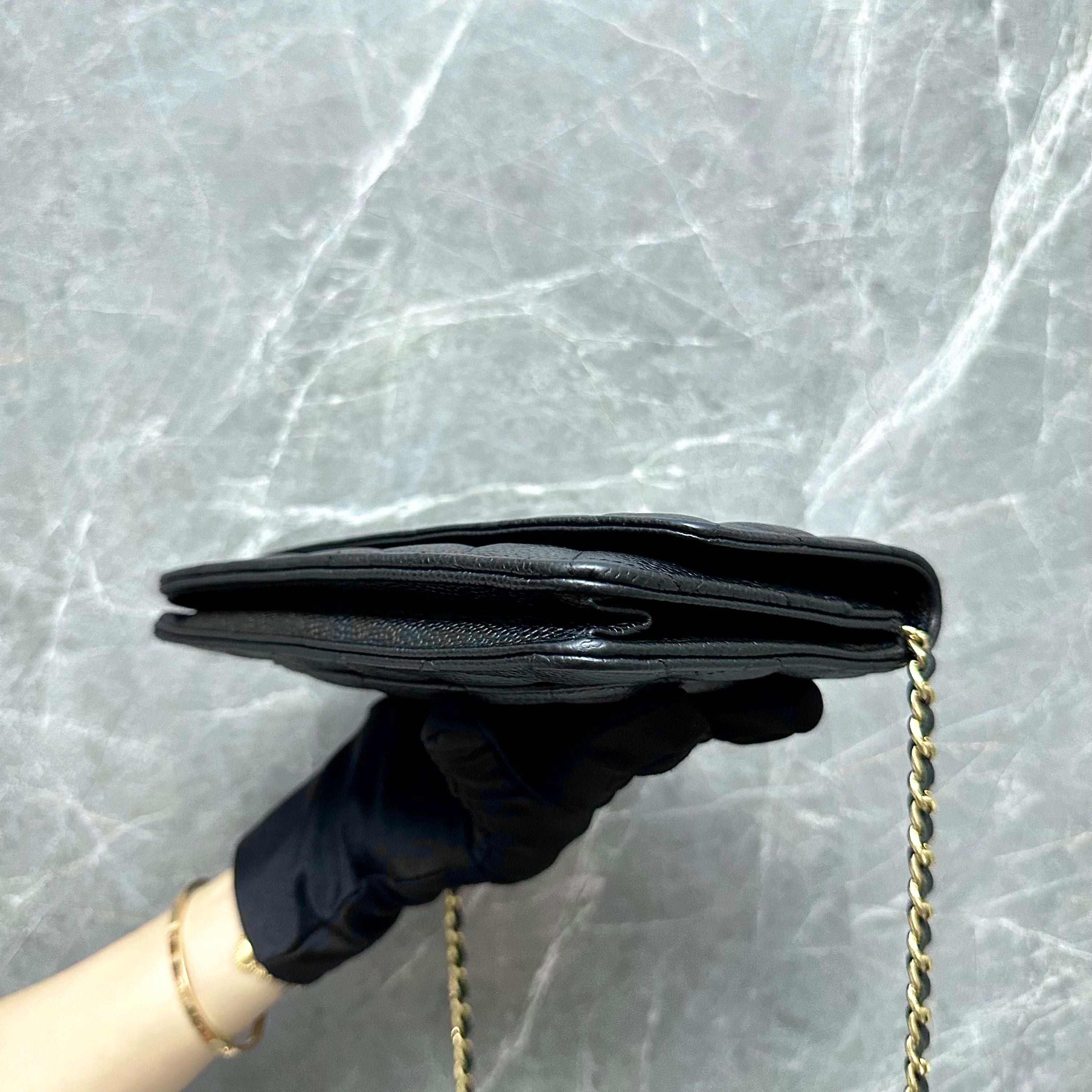 Chanel Caviar WOC Wallet On Chain Black GHW No 24 - Luxury Evermore