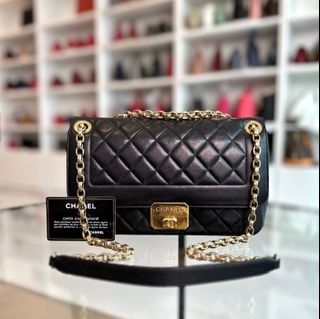 Chanel Chic With Me Flap Lambskin Quilted Black GHW No 20 - Luxury Evermore