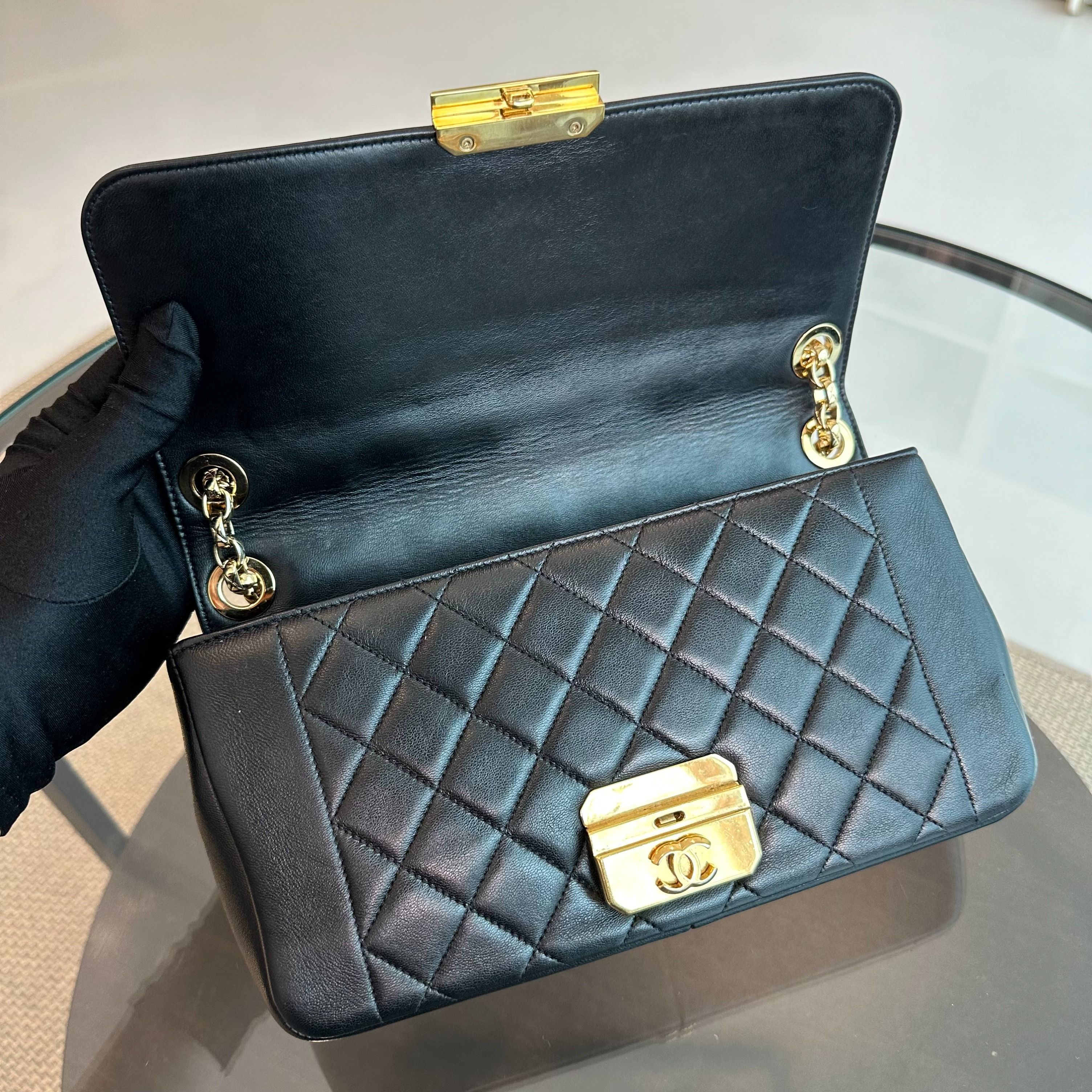 Chanel Chic With Me Flap Lambskin Quilted Black GHW No 20 - Luxury Evermore