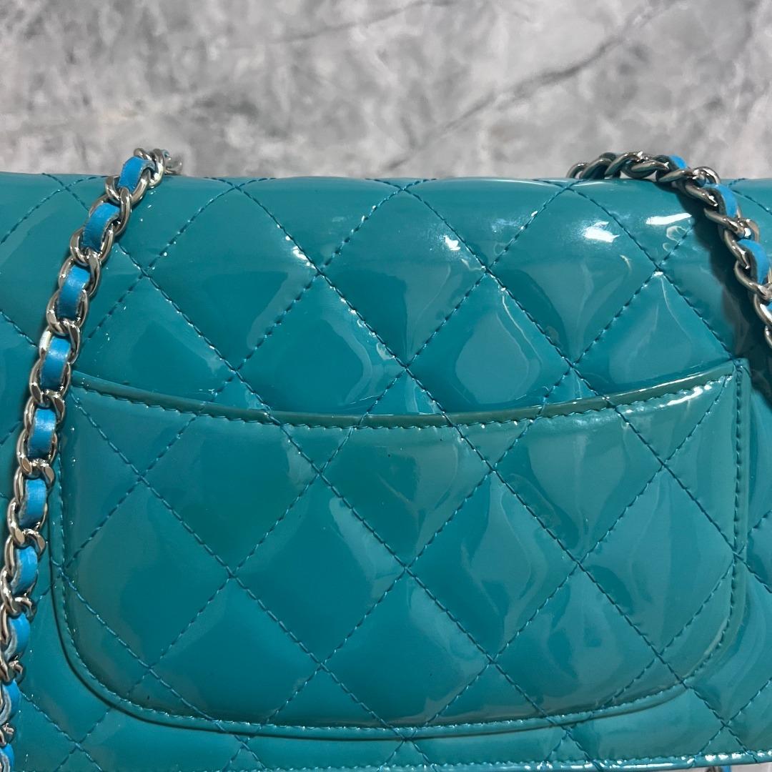 Chanel Classic Wallet On Chain WOC Blue No 20 - Luxury Evermore