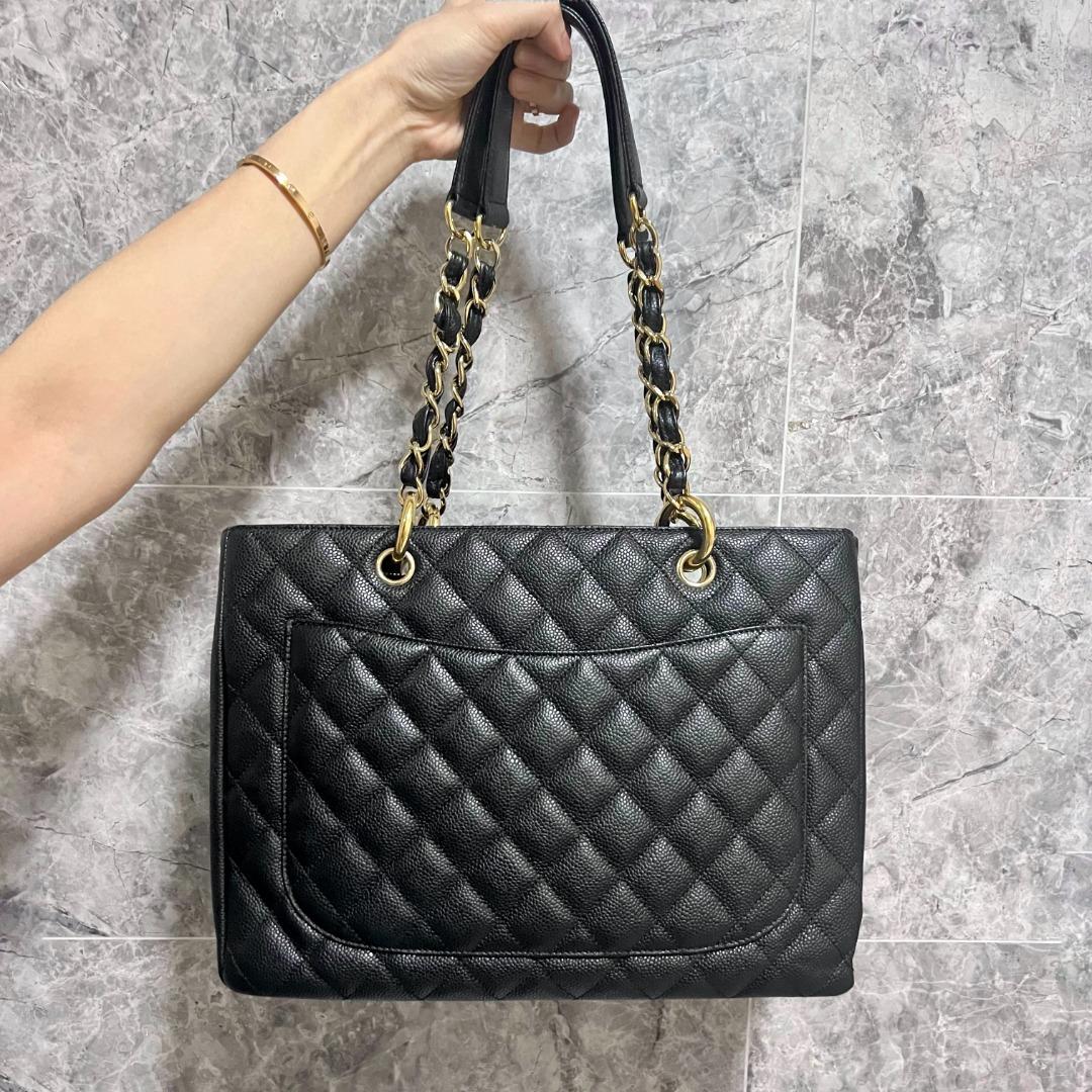 Chanel GST Grad Shopping Tote Black GHW No 12 - Luxury Evermore