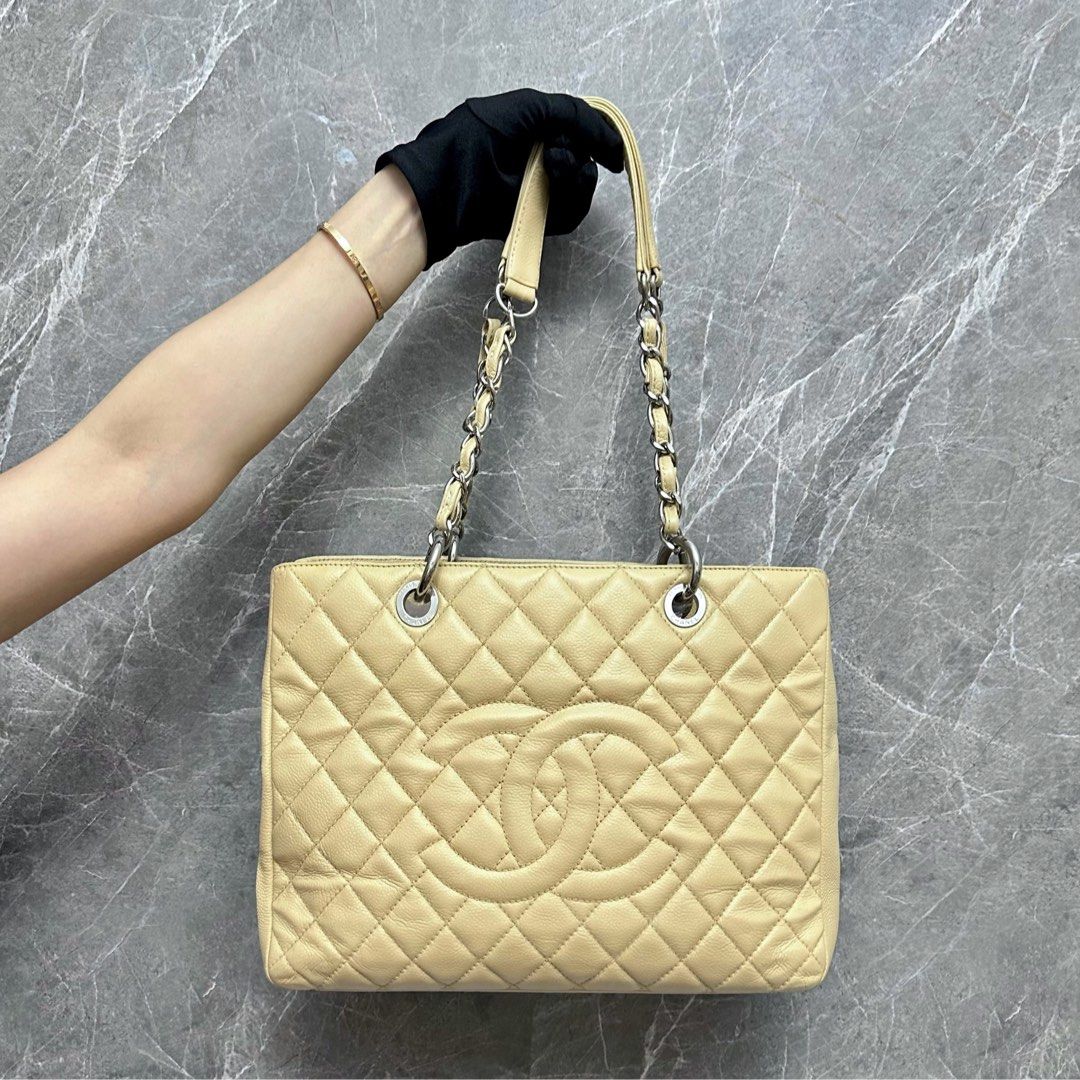 Chanel GST Grand Shopping Tote Beige SHW No 15 - Luxury Evermore