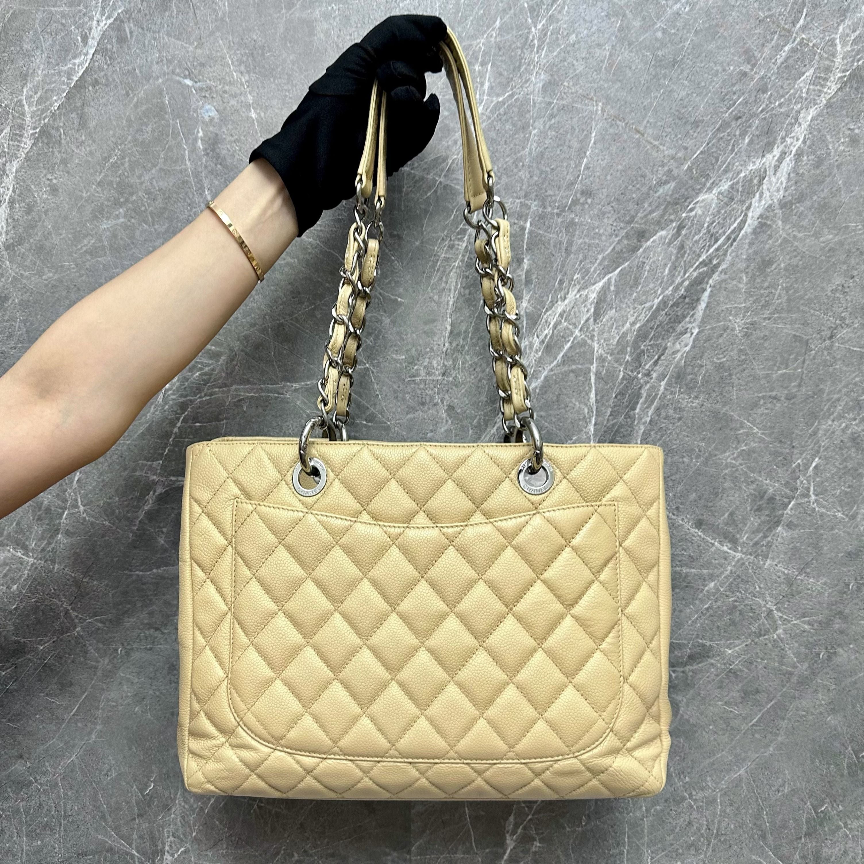 Chanel GST Grand Shopping Tote Beige SHW No 15 - Luxury Evermore