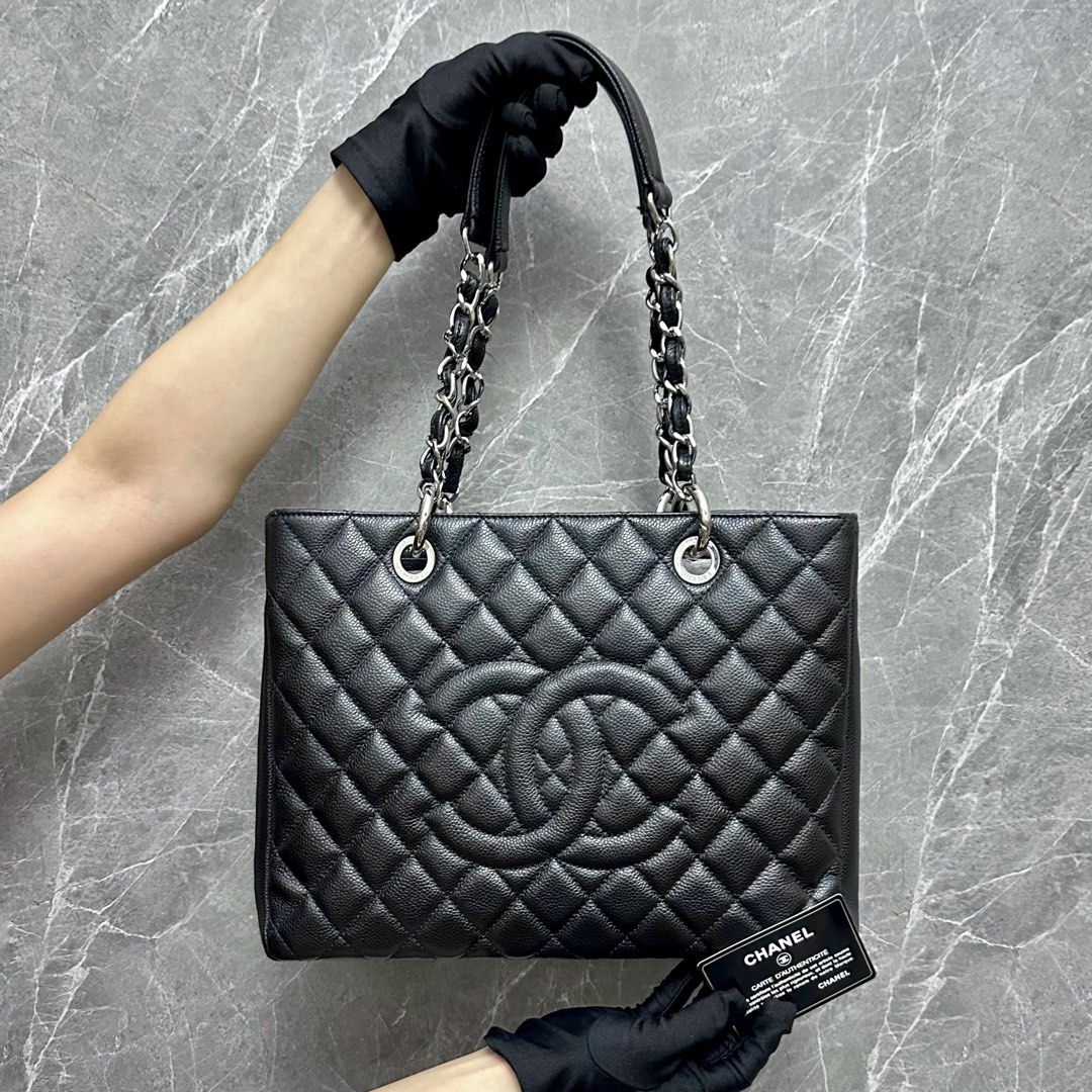 Chanel GST Grand Shopping Tote Caviar Black SHW No 13 - Luxury Evermore