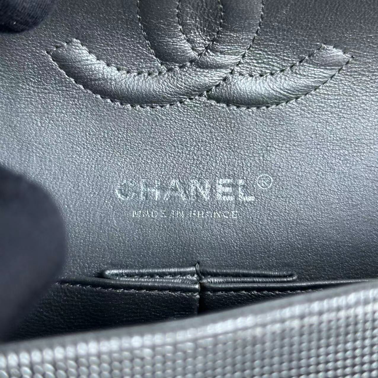 Chanel Medium Calfskin Classic Flap Double Flap Metallic Pixelated Pixel Limited Edition No 21 - Luxury Evermore