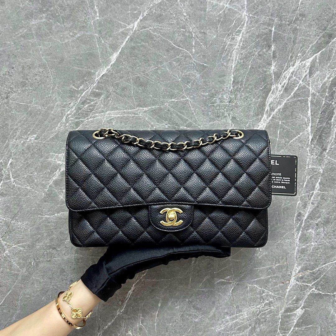 Chanel Medium Caviar Classic Flap Black GHW No 13 - Luxury Evermore