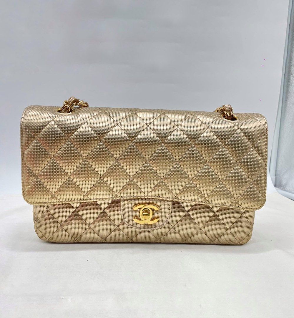 Chanel Medium Classic Flap Metallic Calfskin Limited Edition No 22 - Luxury Evermore