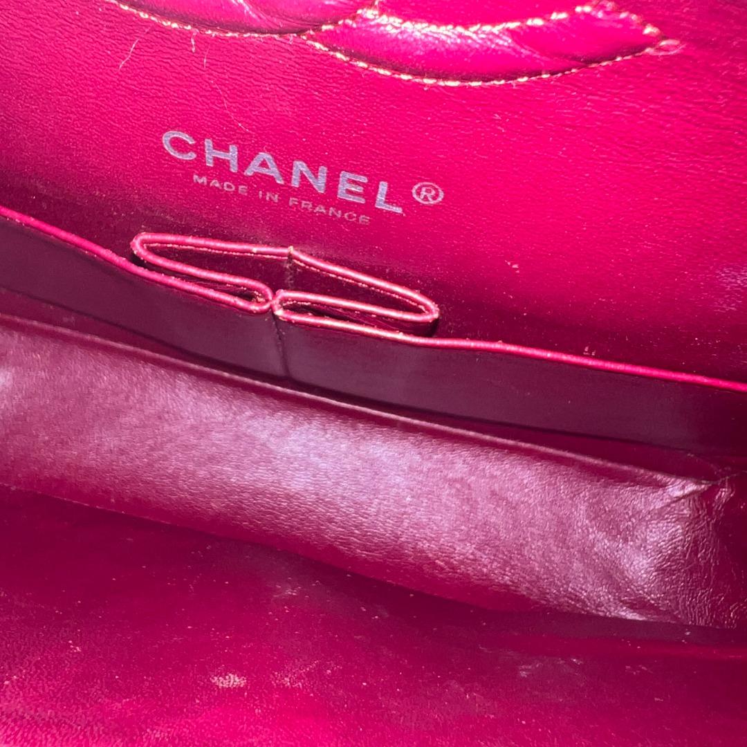 Chanel Medium Classic Flap Patent Leather Burgundy No 14 - Luxury Evermore