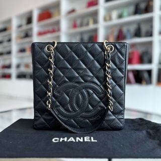 Chanel PST Caviar Petite Shopping Tote Black GHW No 11 - Luxury Evermore