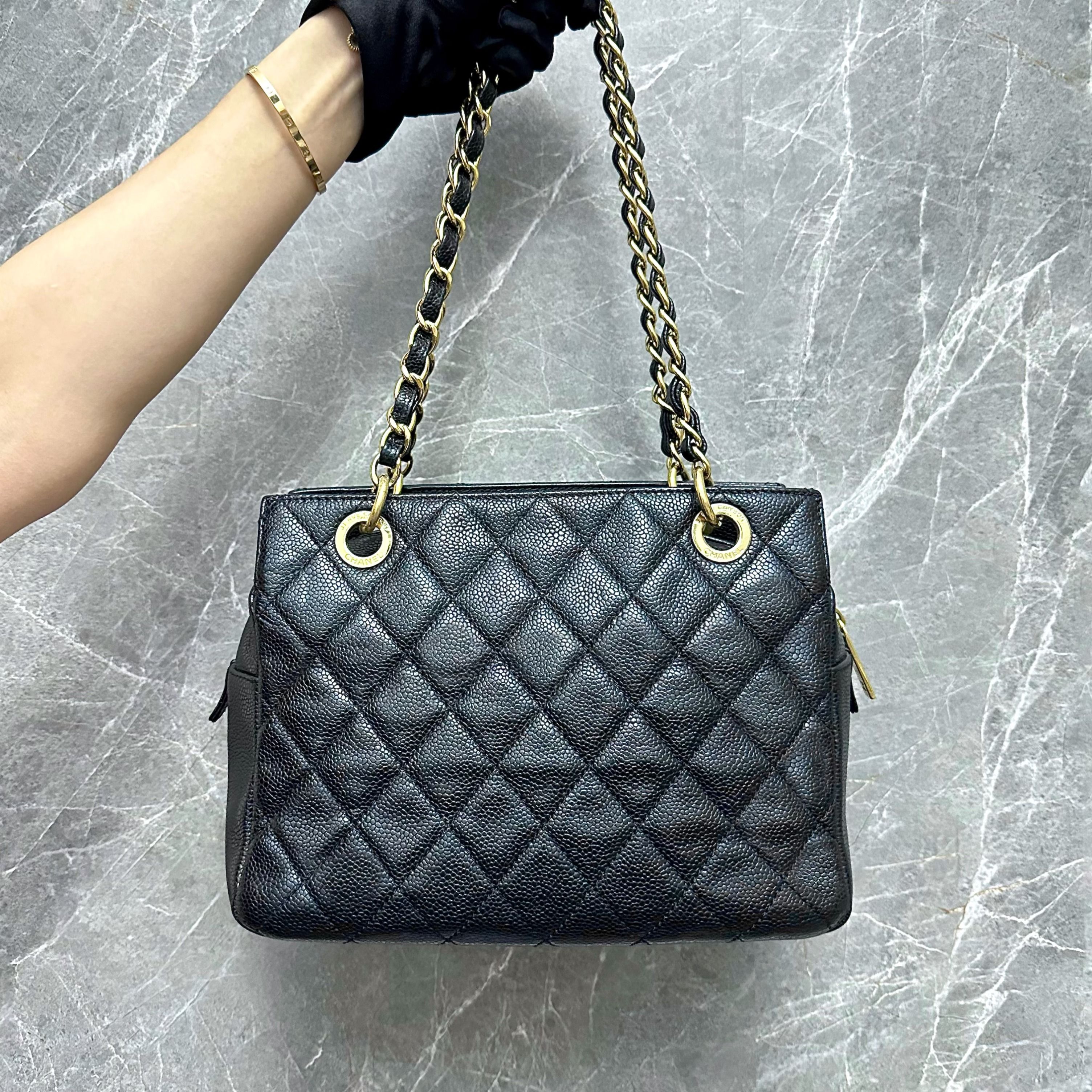 Chanel PTT Petite Timeless Tote Caviar Black GHW No 15 - Luxury Evermore