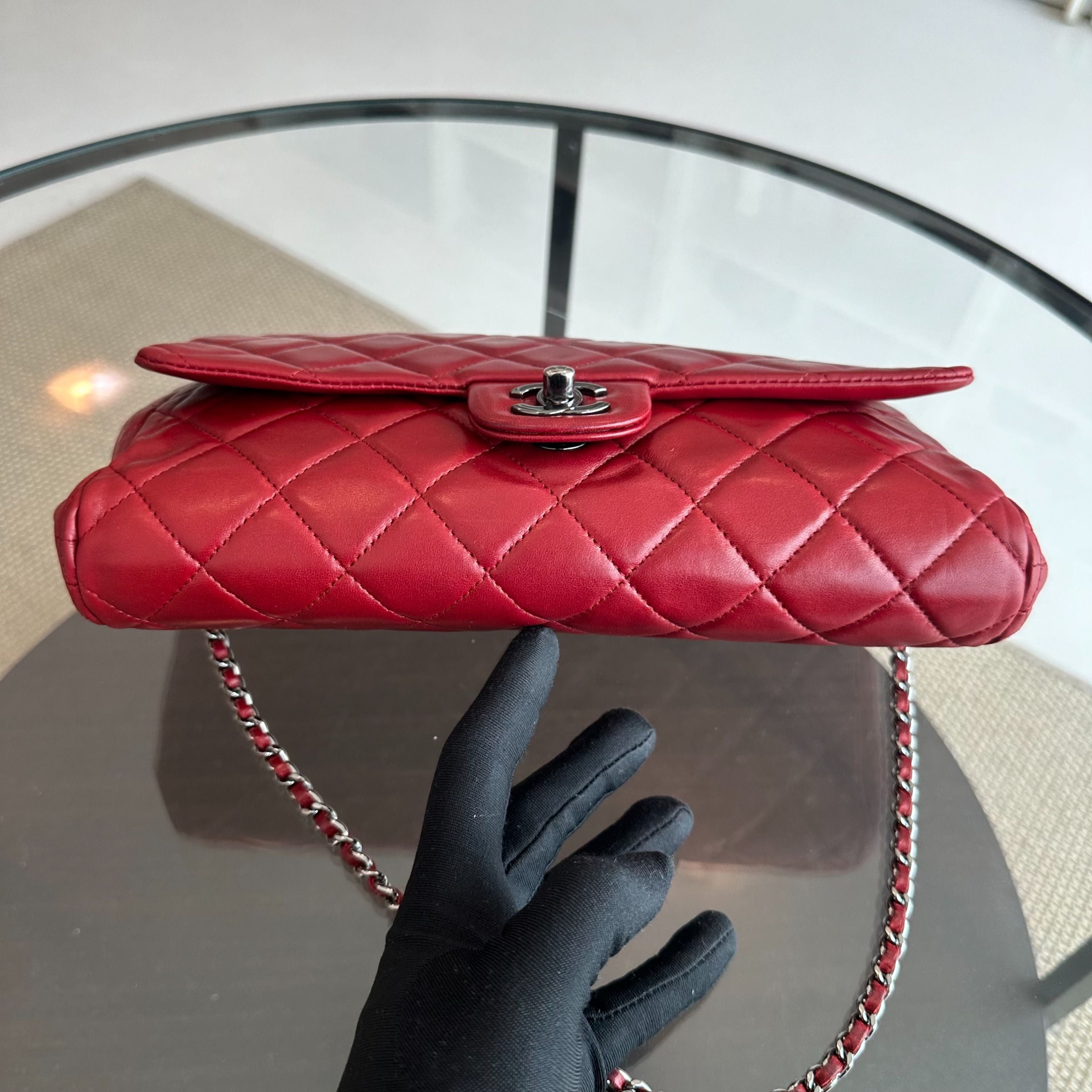 Chanel Timeless Classic Flap Lambskin Clutch Quilted Shoulder Bag No 15 - Luxury Evermore