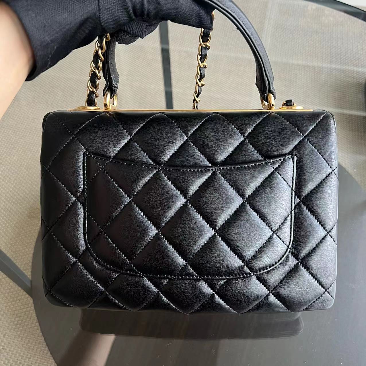 Chanel Trendy CC Small Quilted Lambskin Black Golden Hardware Series 21 - Luxury Evermore