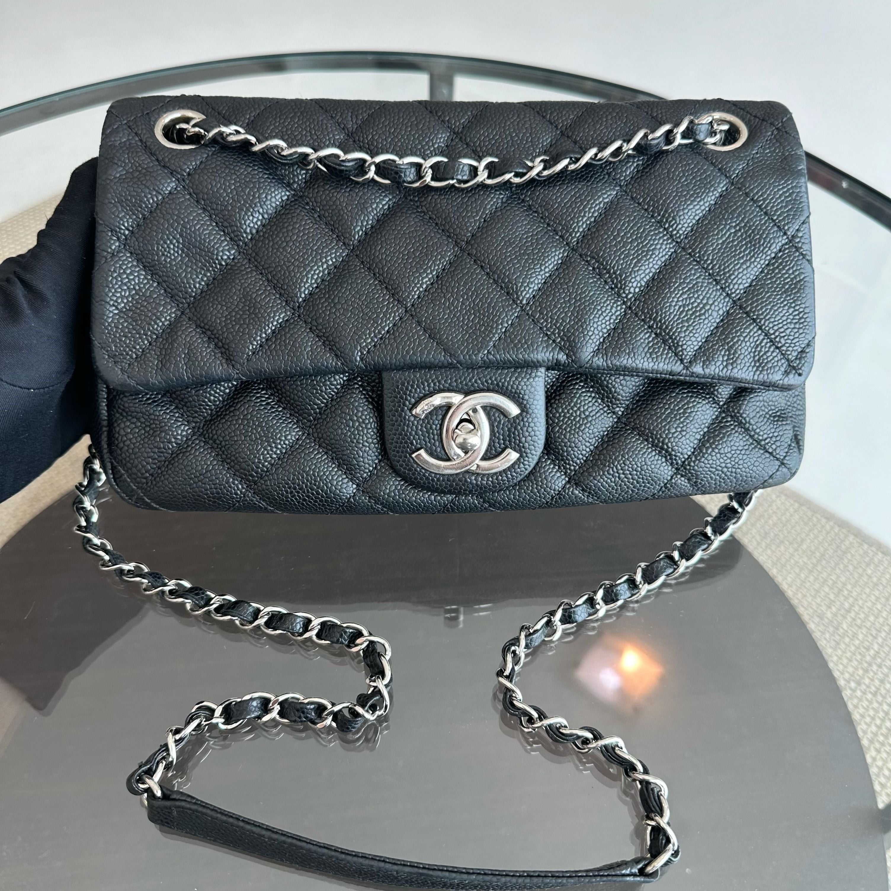 Chanel Caviar Seasonal Flap Zipper Black SHW No 17