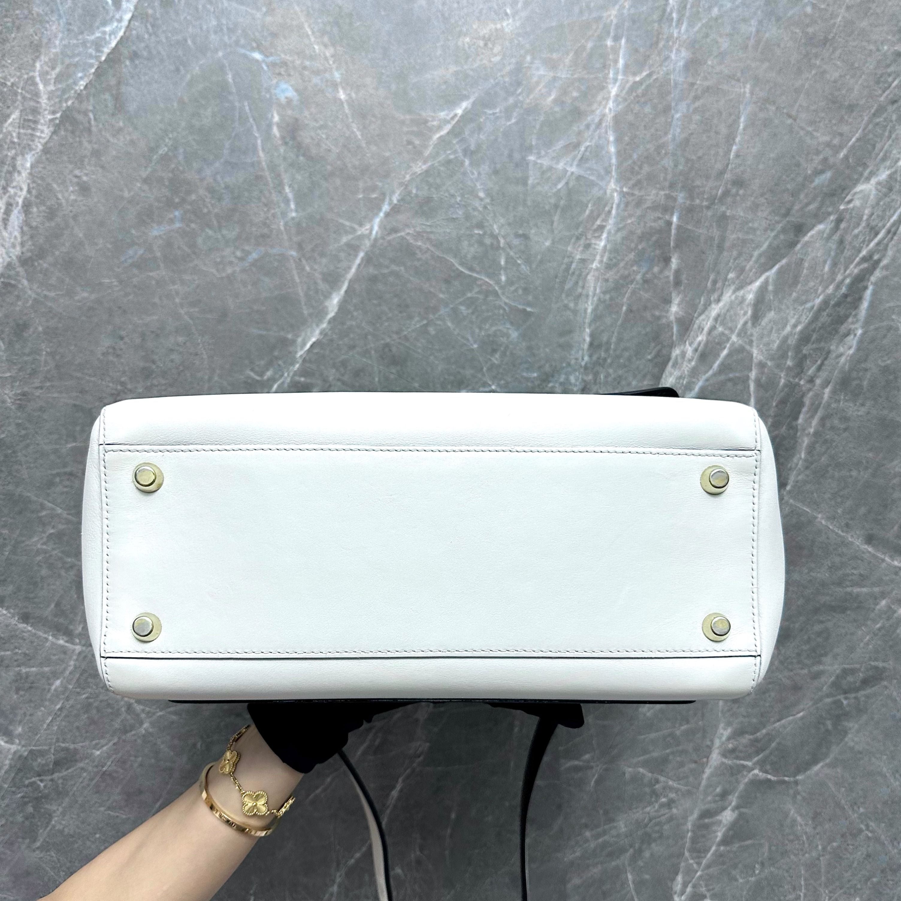 Dior Be Double Flap White Shoulder Bag - Luxury Evermore