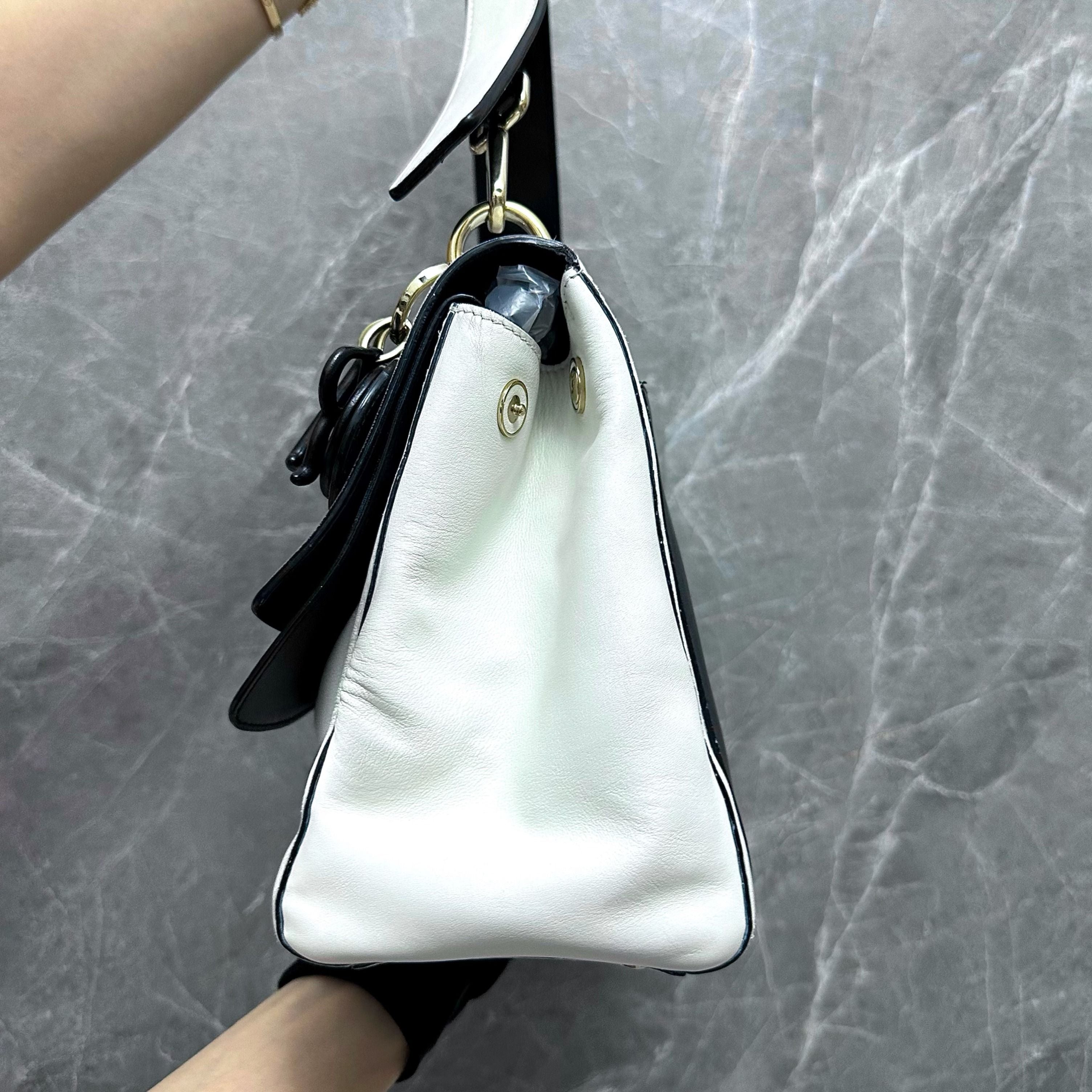 Dior Be Double Flap White Shoulder Bag - Luxury Evermore