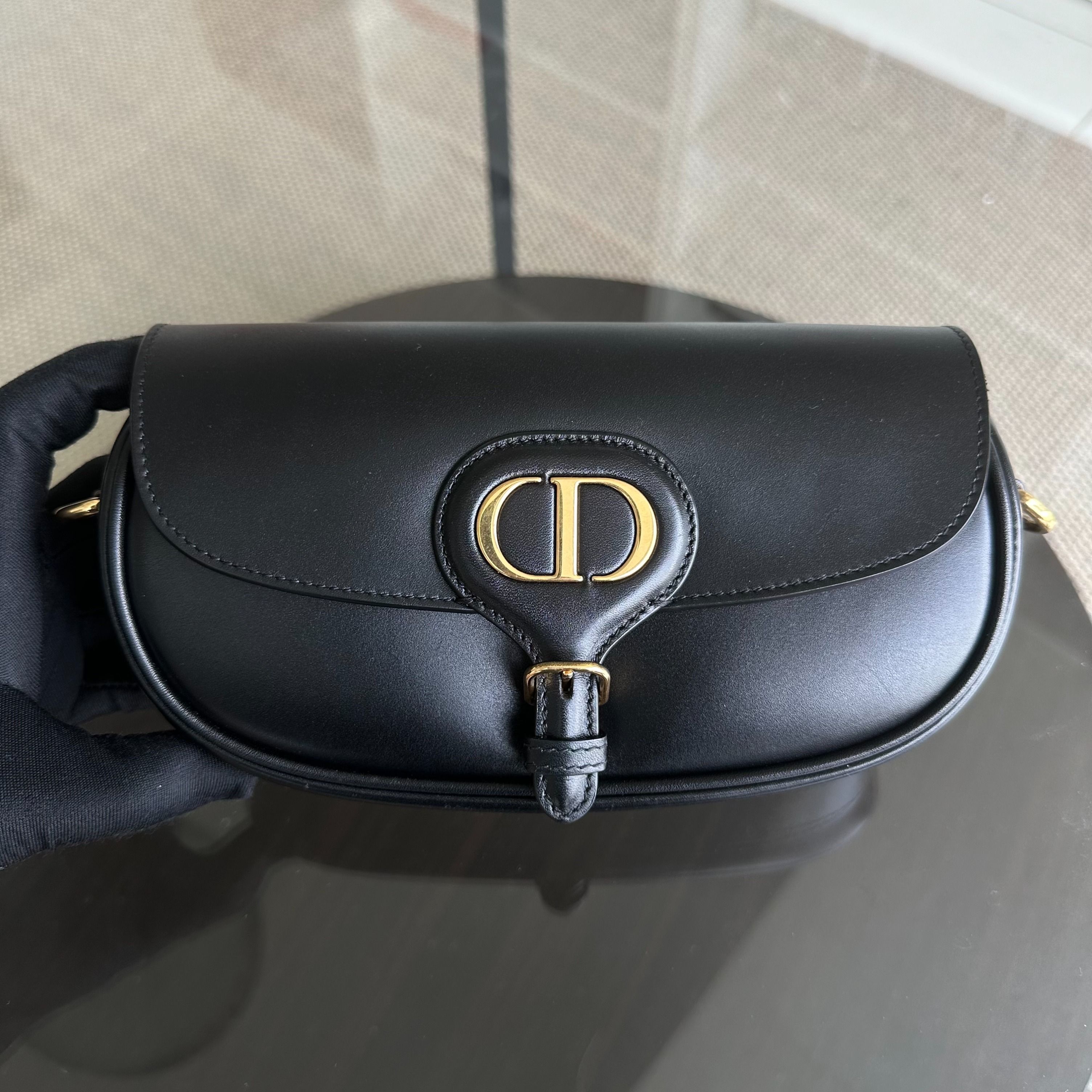 Dior Bobby East West Smooth Calfskin Shoulder Bag Black GHW - Luxury Evermore