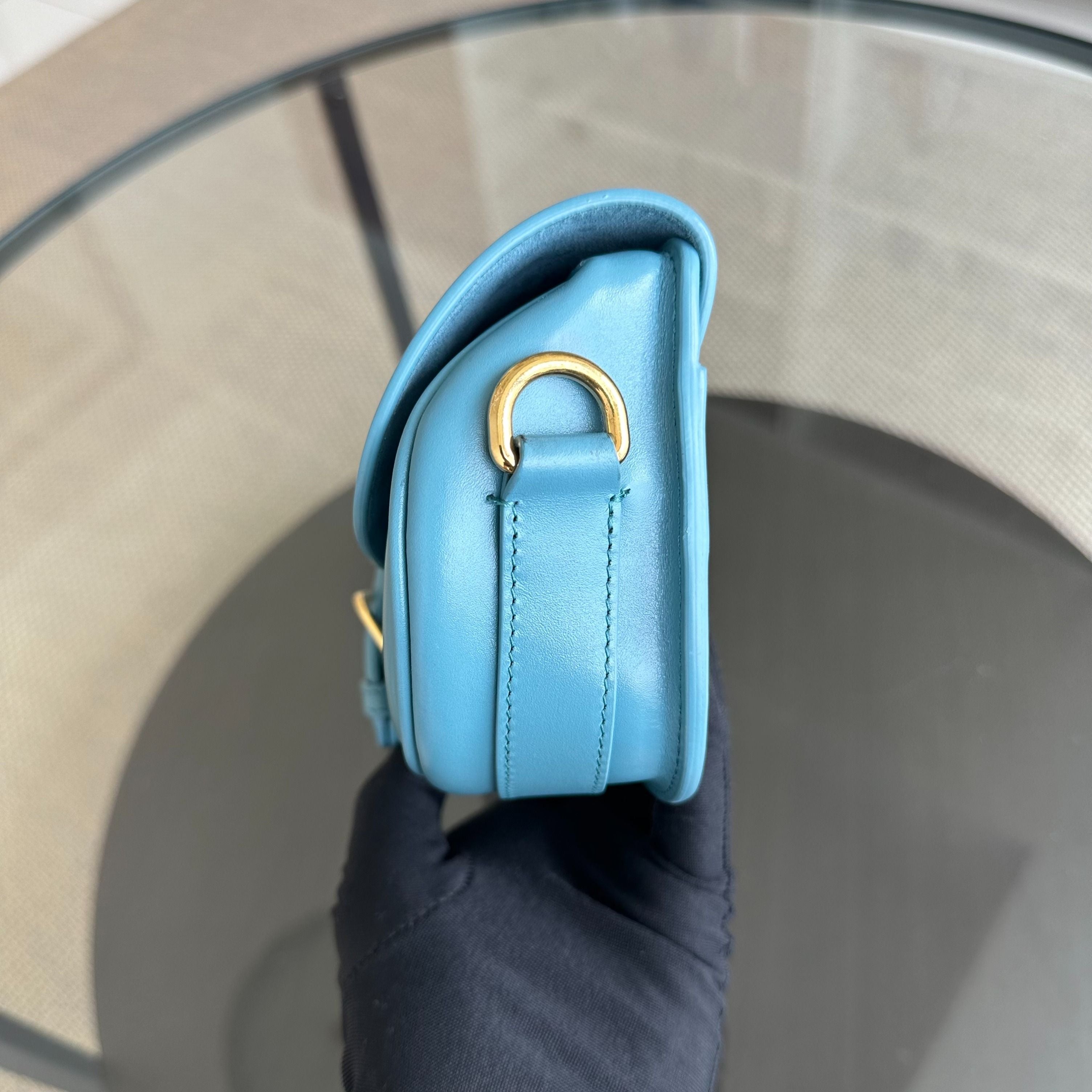 Dior Bobby East West Smooth Calfskin Shoulder Bag Blue GHW - Luxury Evermore